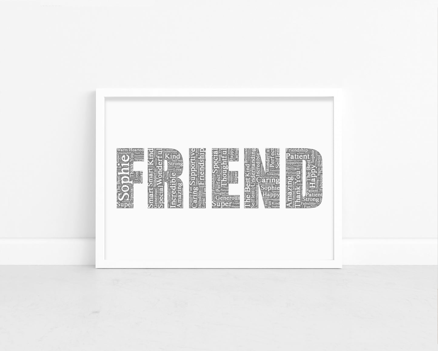 Personalised FRIEND Word Art Print