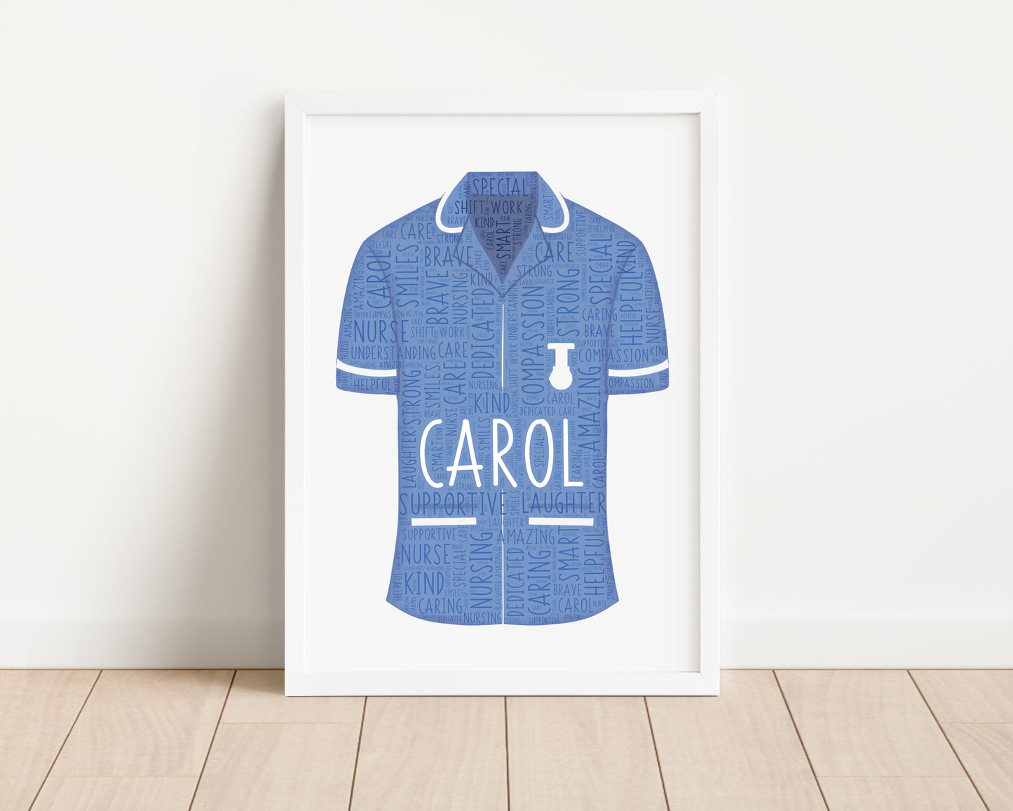 Personalised Nurse Word Art Print