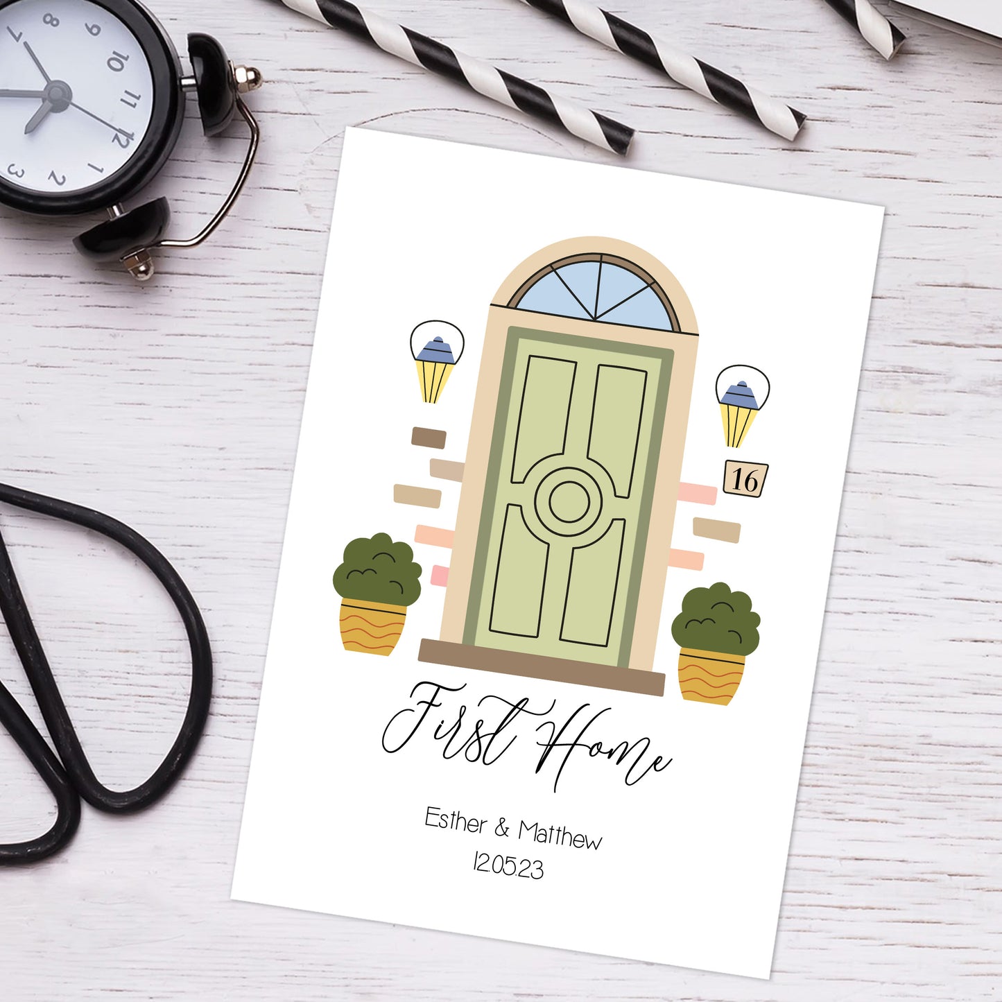 Personalised New Home Front Door Print