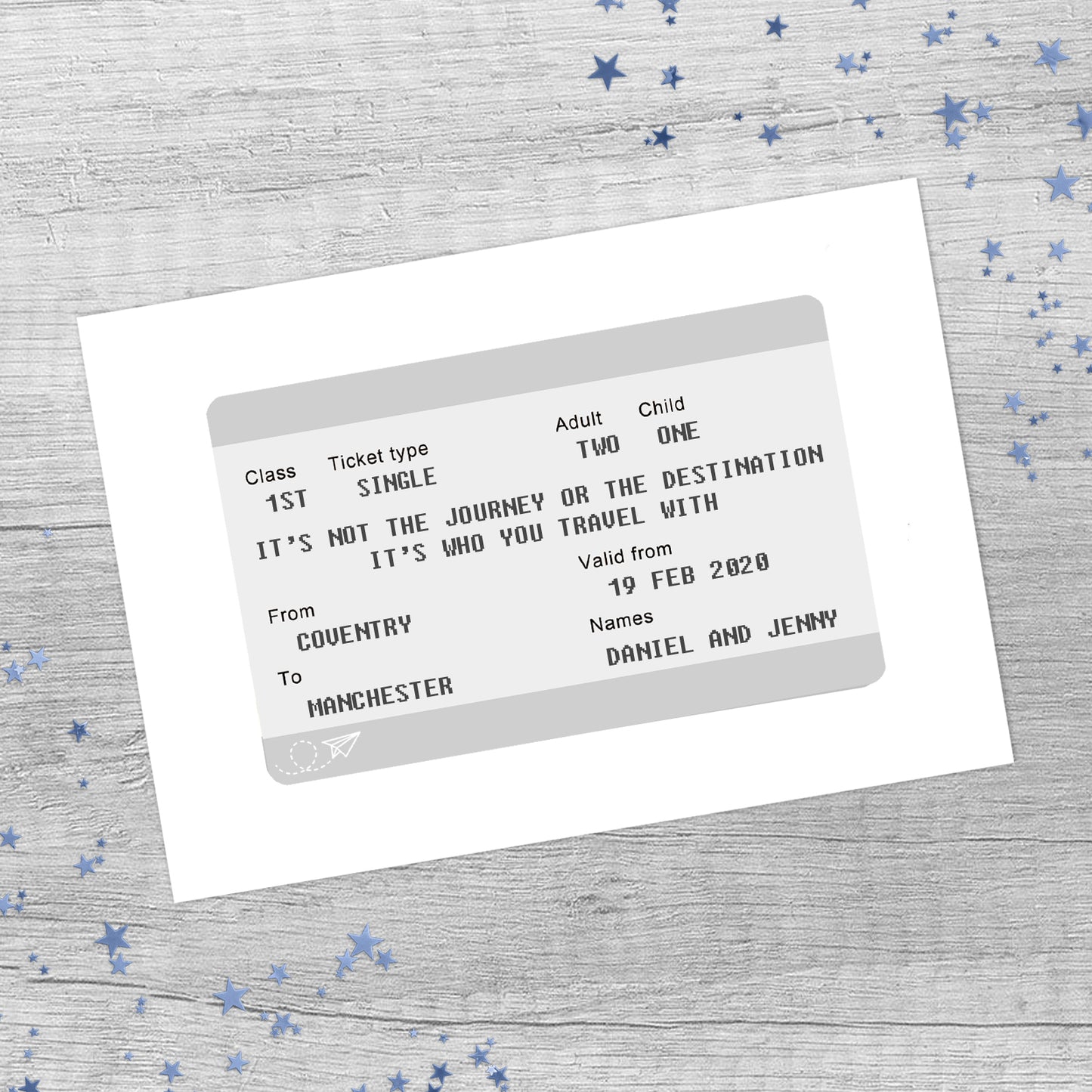 Personalised Train Ticket Print