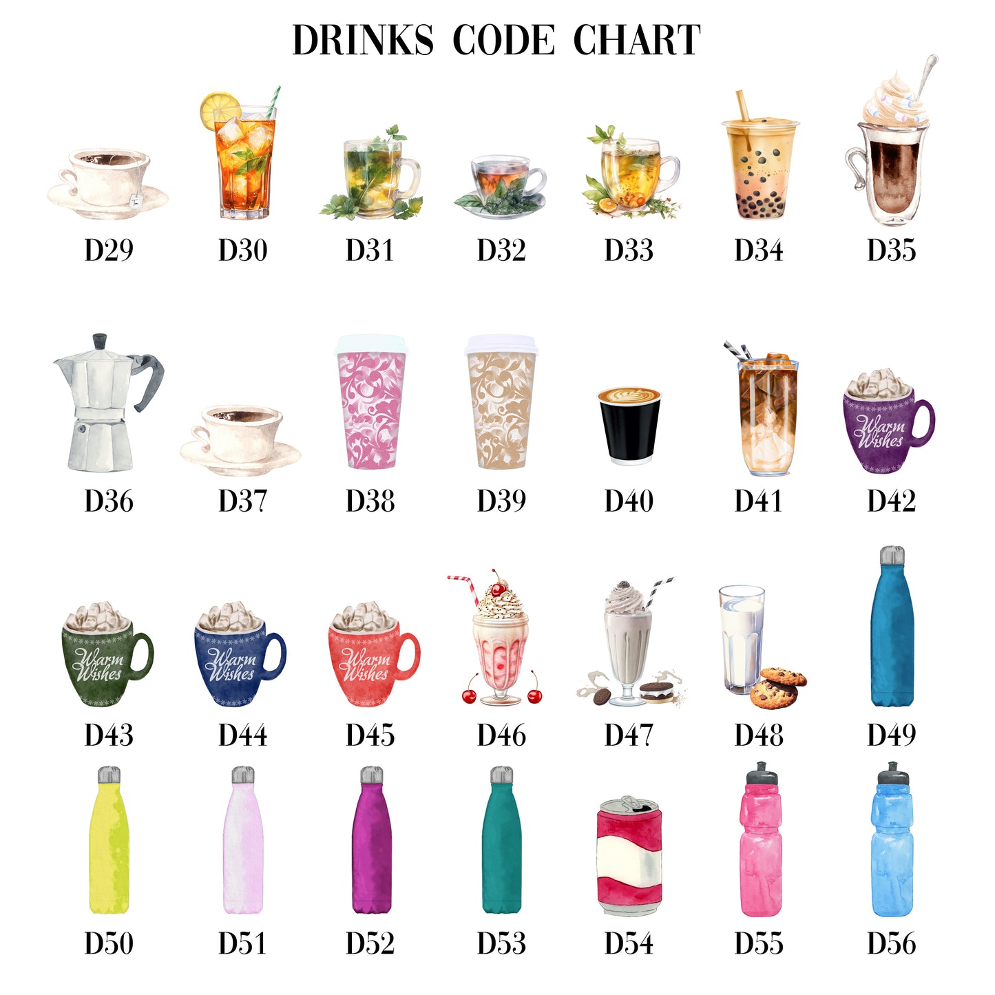 Personalised Family Drinks Print