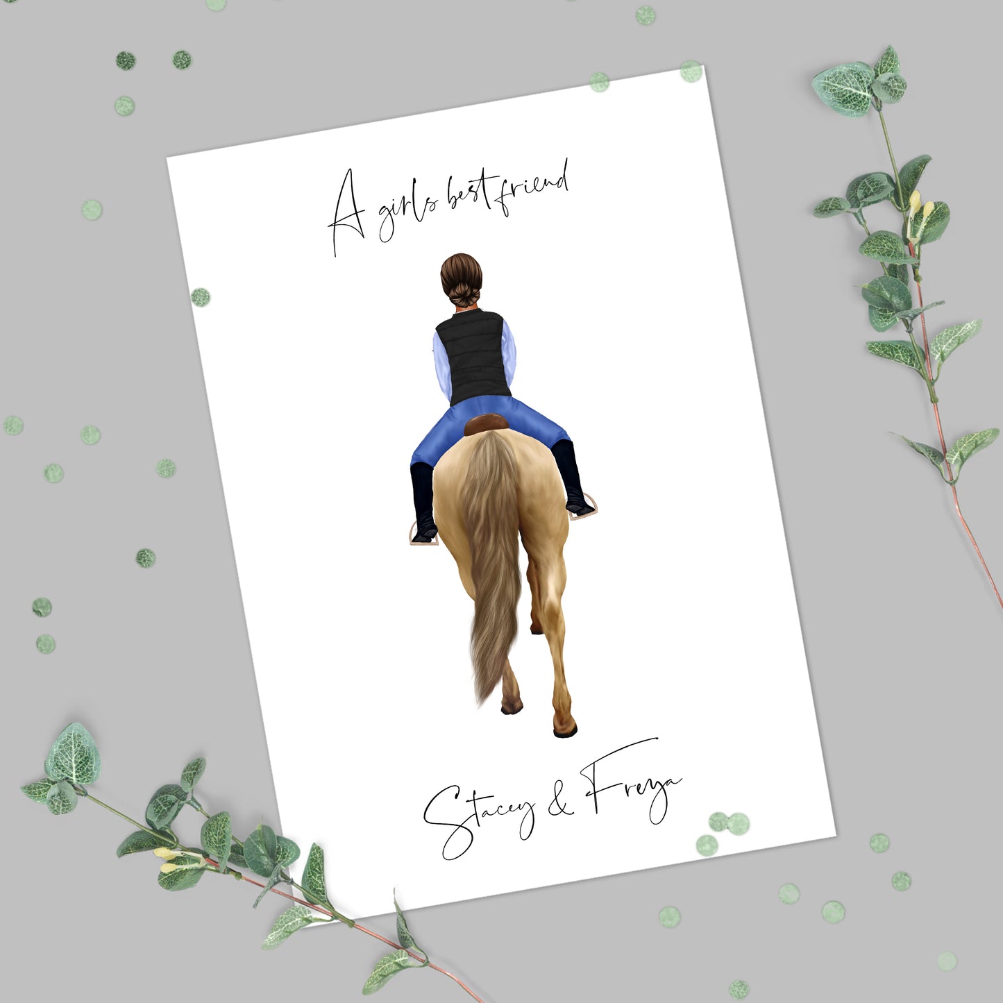 Personalised Horse Rider Print