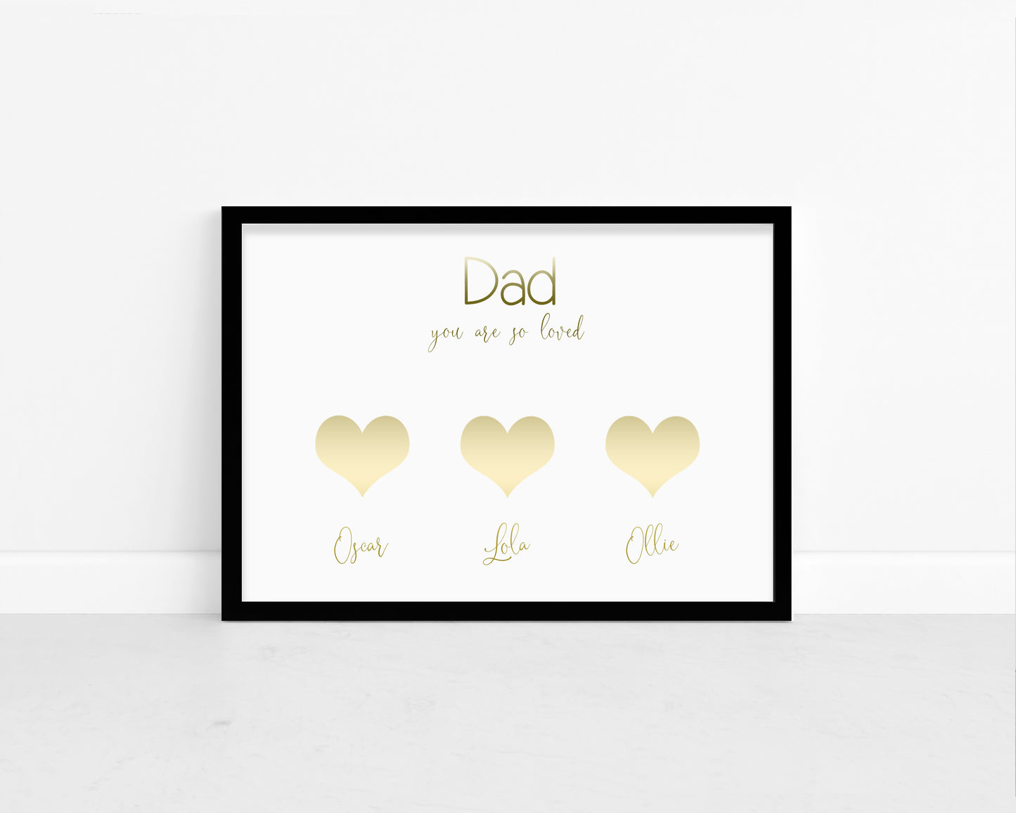 Personalised Foil Metallic Family Heart Print