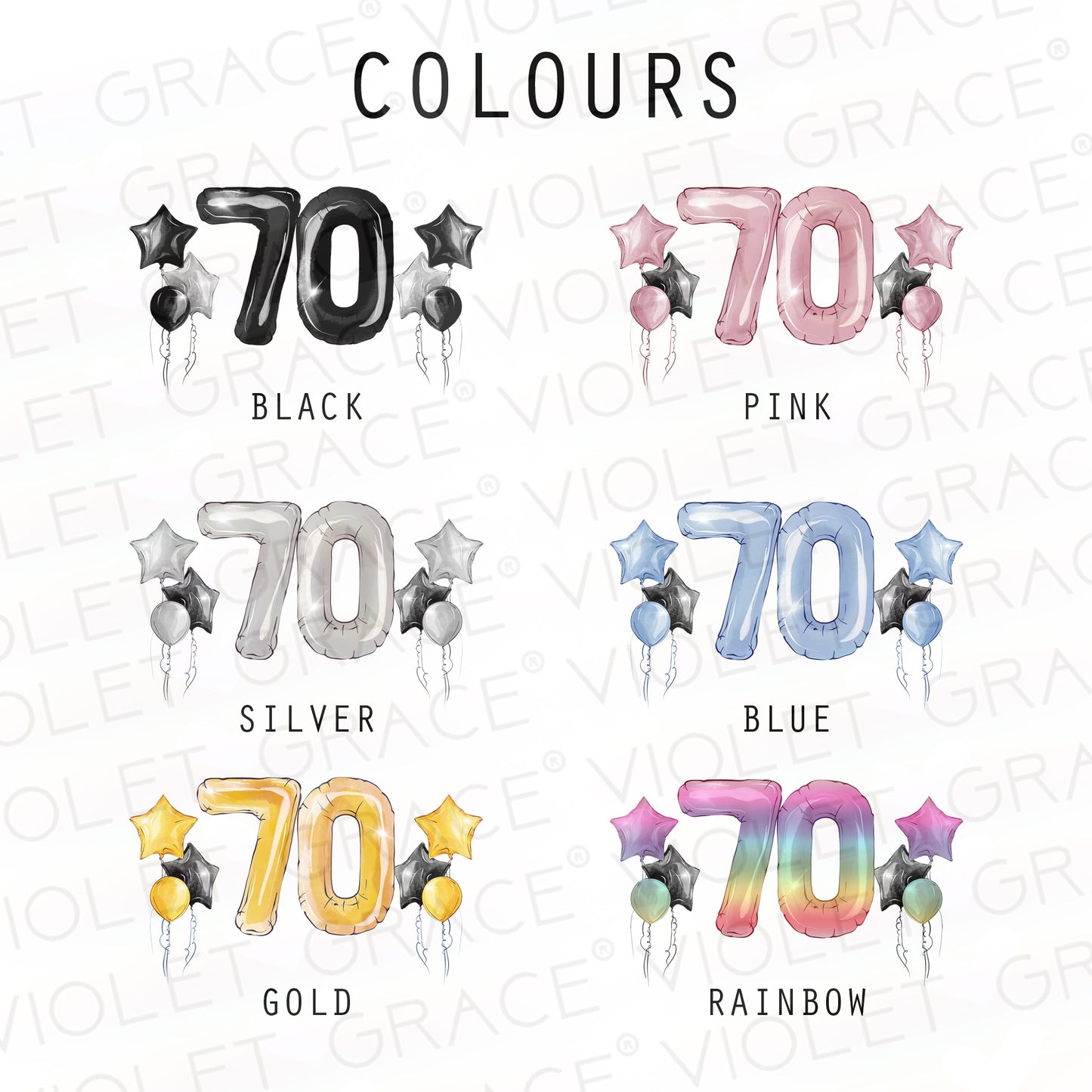 Personalised 70th Birthday Calendar Print