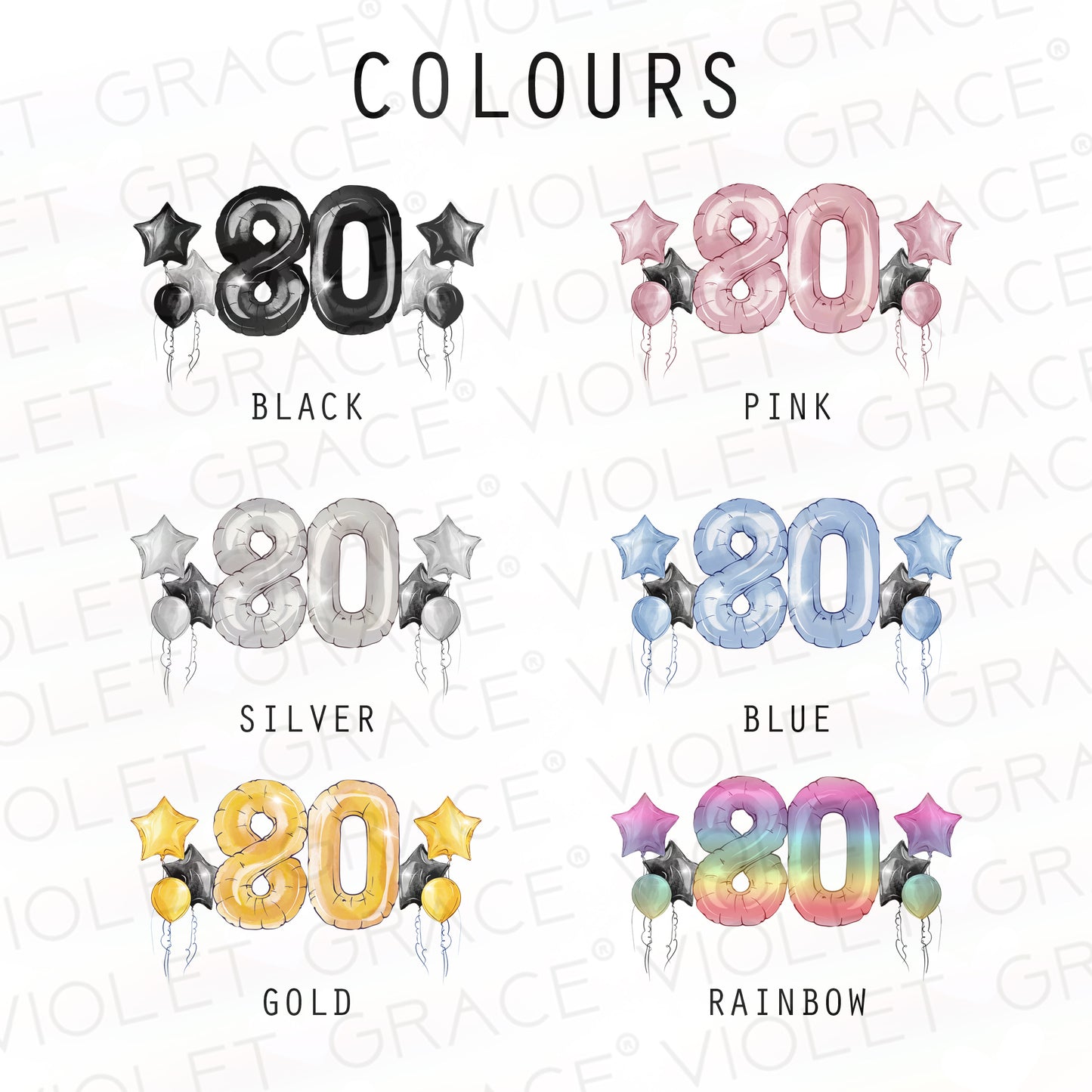 Personalised 80th Birthday Card