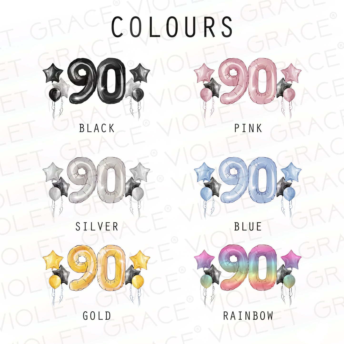 Personalised 90th Birthday Card