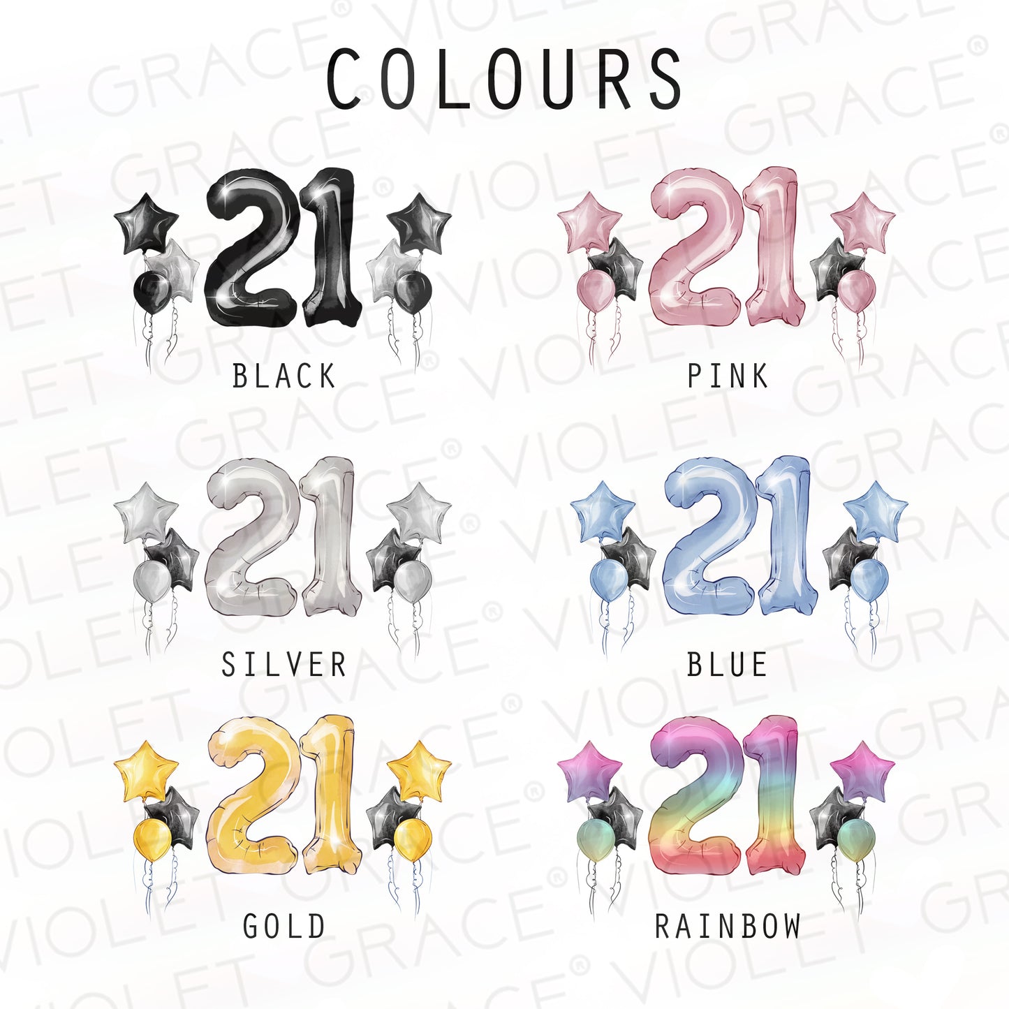 Personalised 21st Birthday Calendar Print