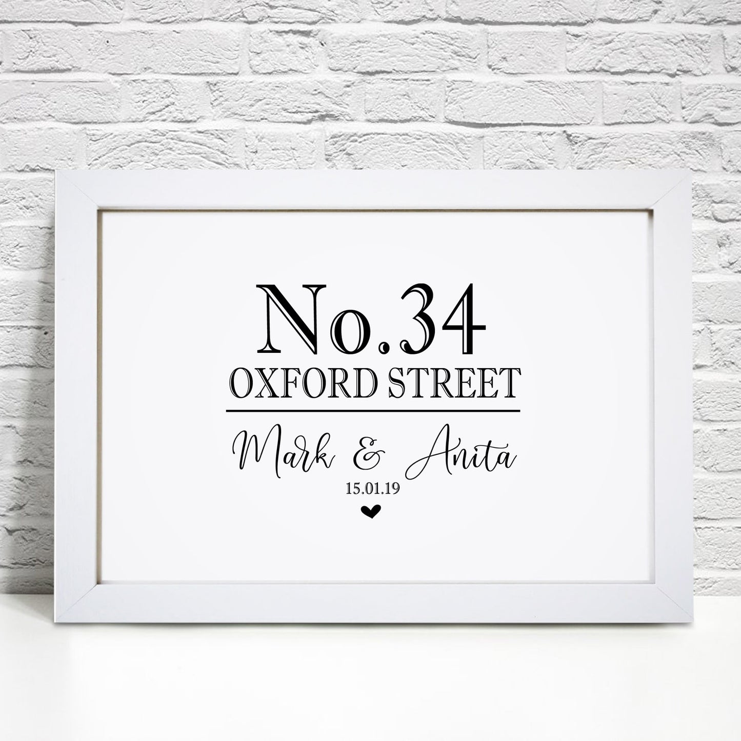 Personalised Home Address Print