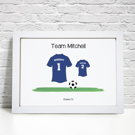 Personalised Family Football Shirt Print