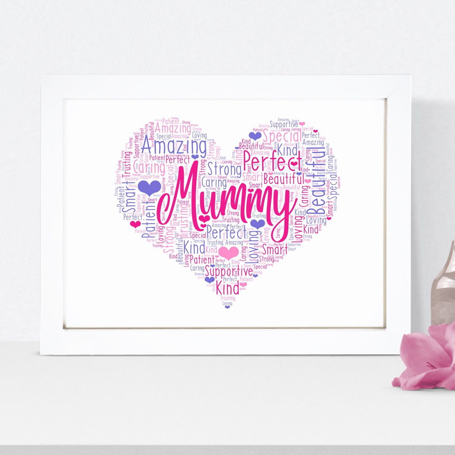Personalised Mum Word Art Print