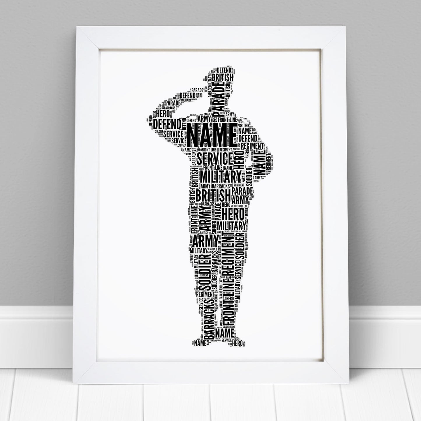 Personalised Army Soldier Print