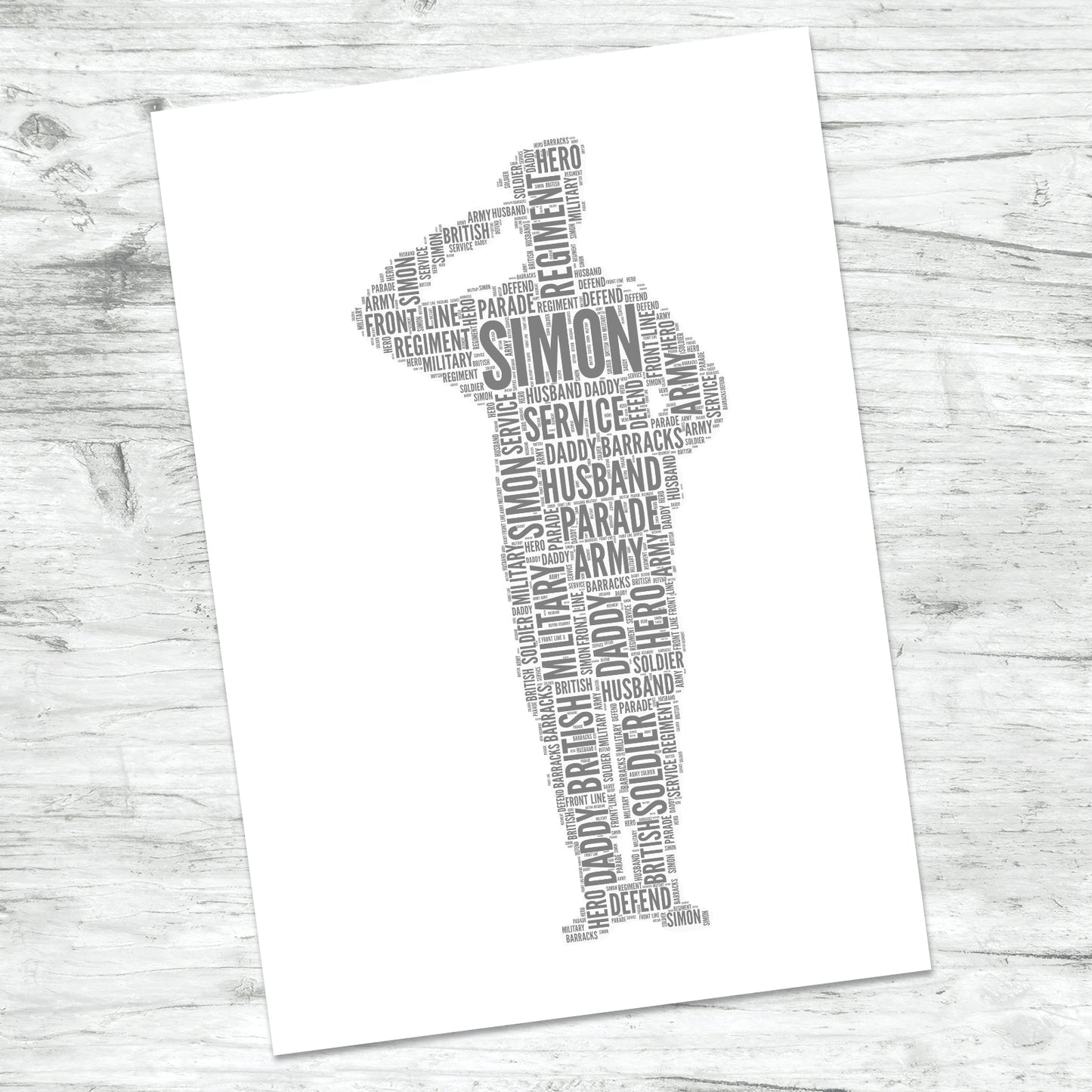Personalised Army Soldier Print