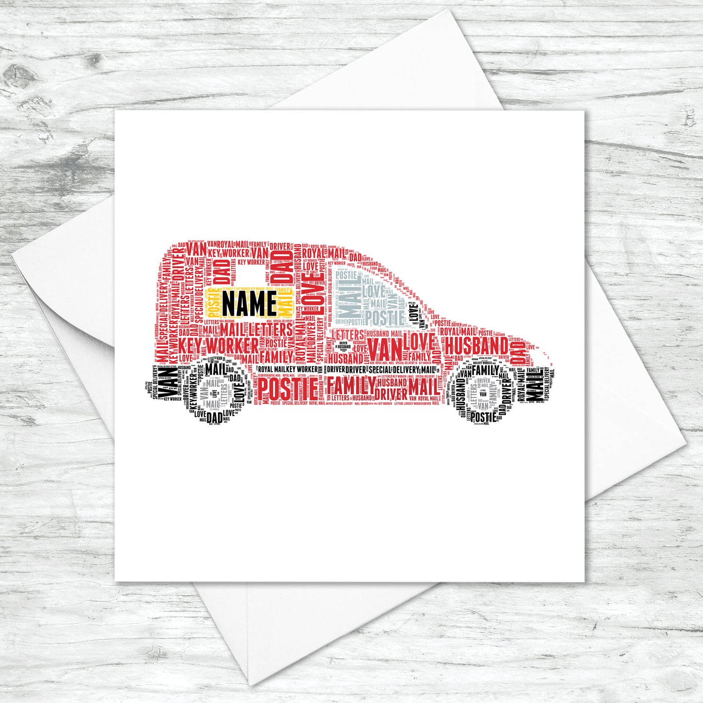 Personalised Post Van Card