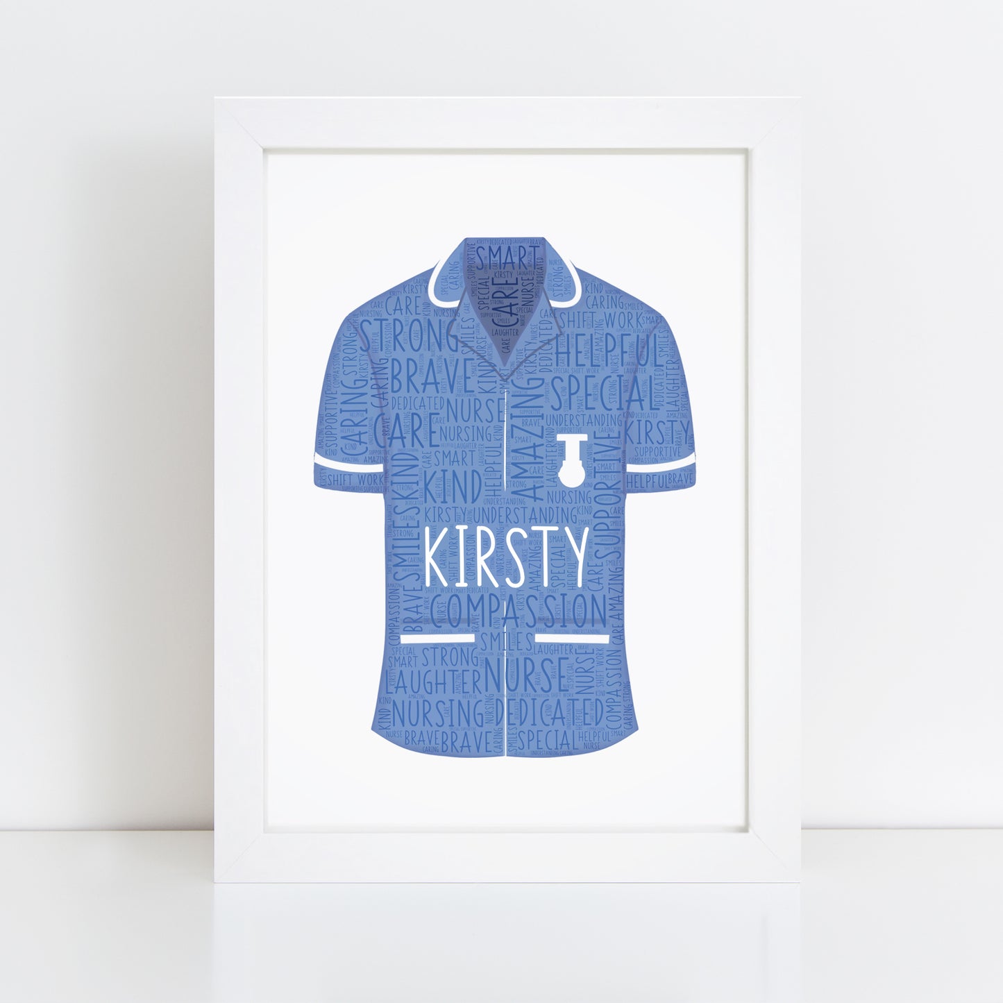 Personalised Nurse Word Art Print