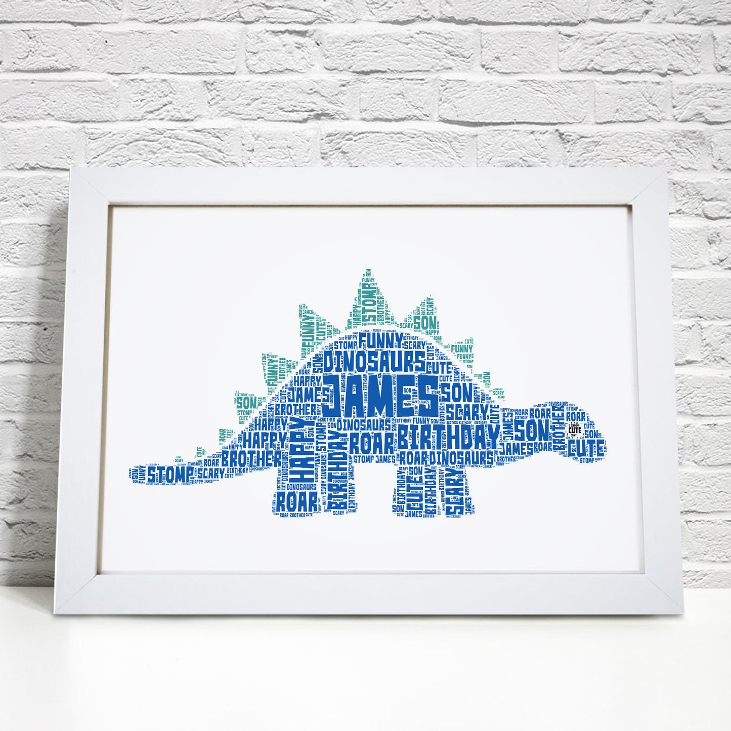 Personalised Dinosaur Word Art Print