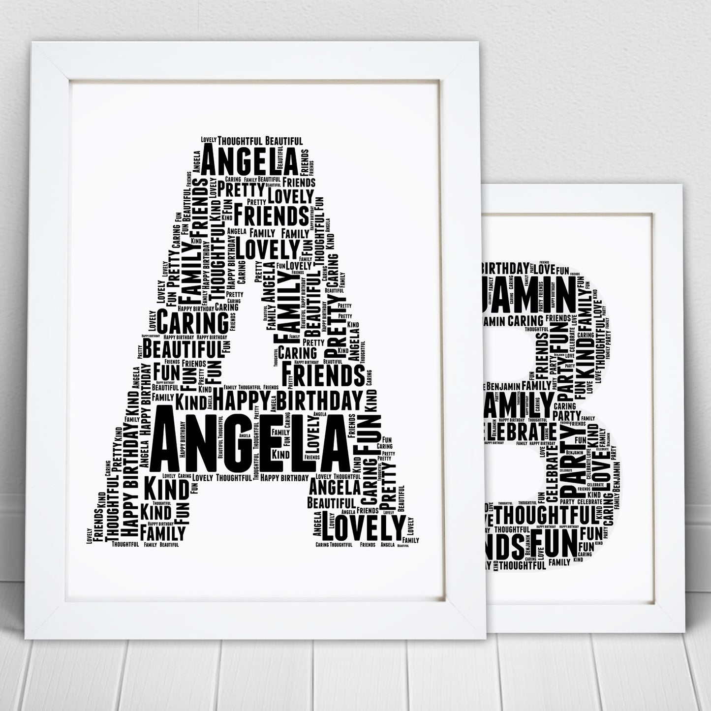 Personalised Letter Name Initial Word Art Print