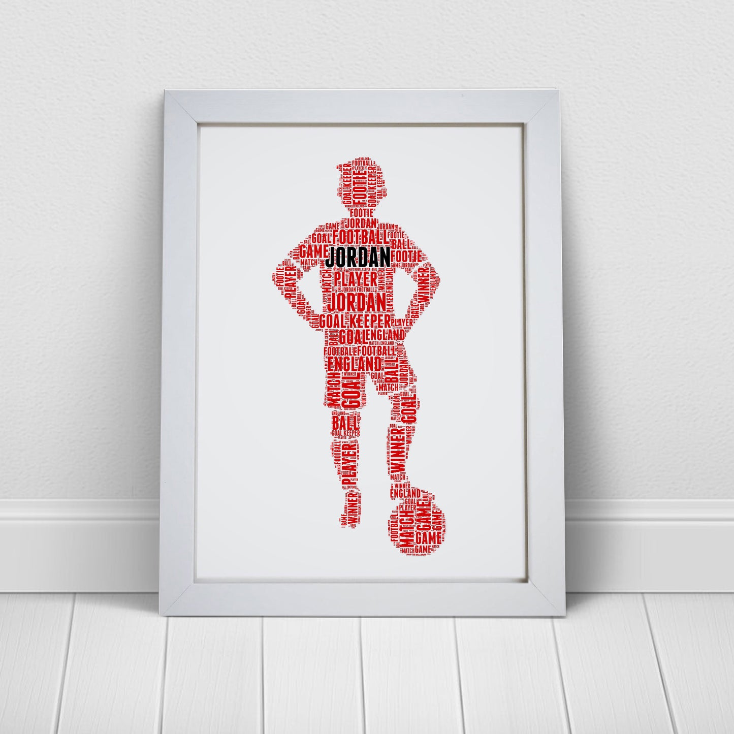 Personalised Football Player Word Art Print