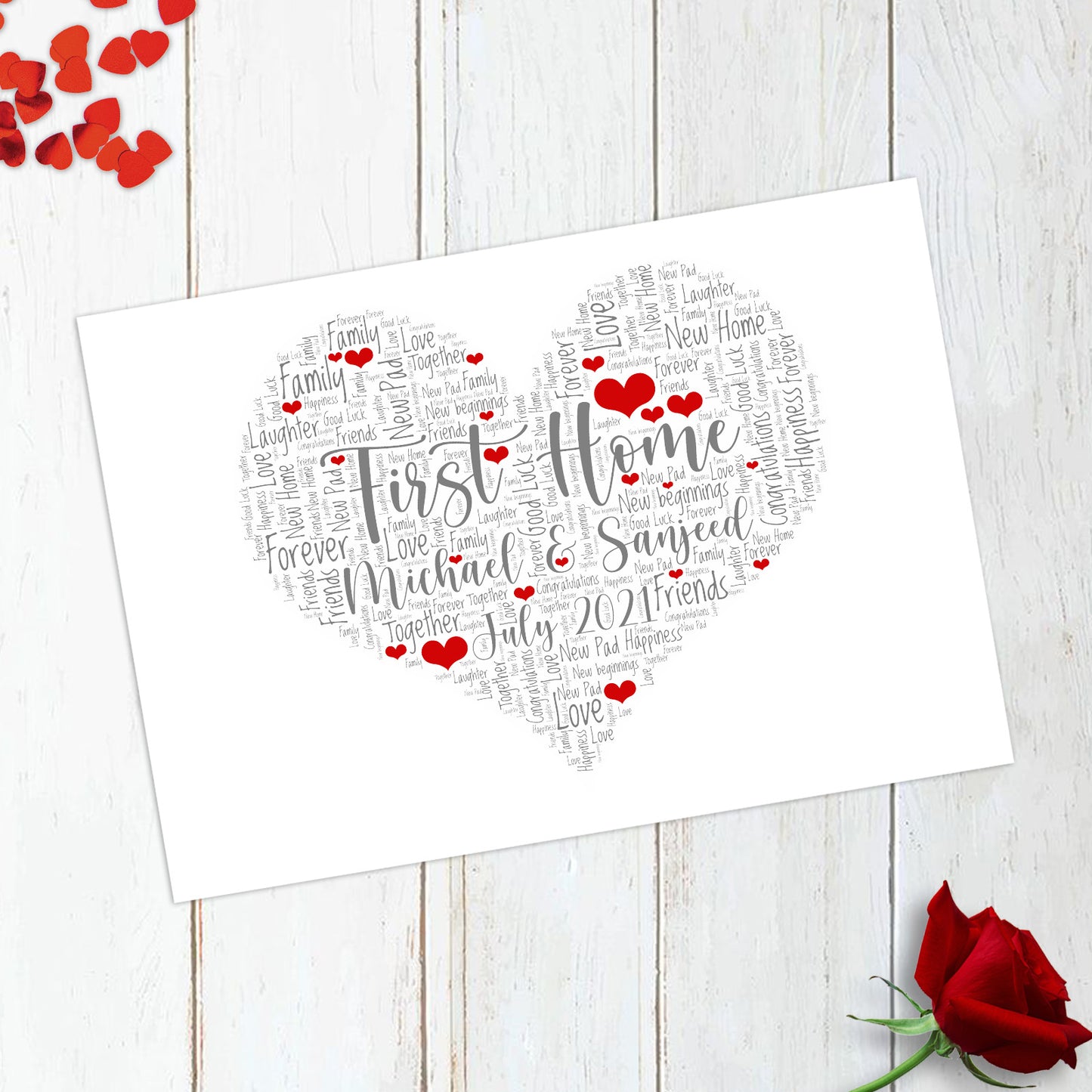 Personalised New Home Word Art Print