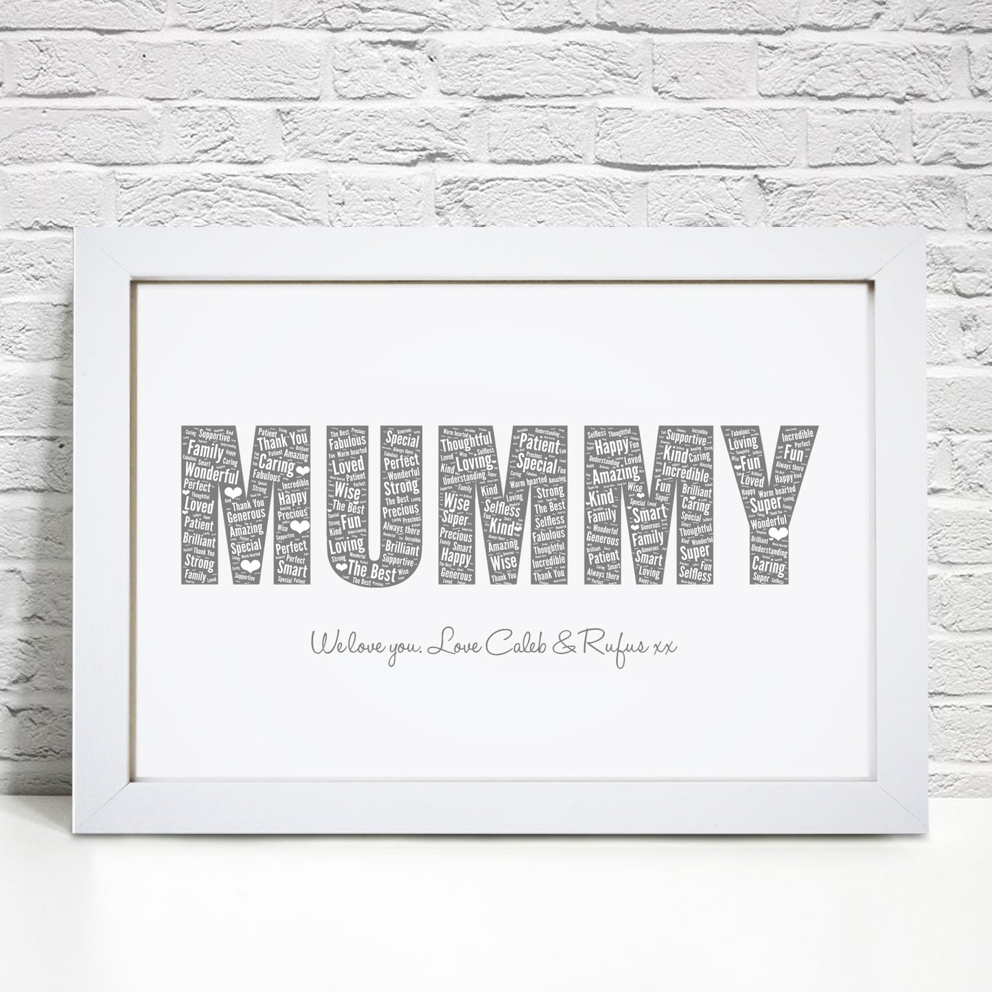 Personalised Mummy Word Art Print