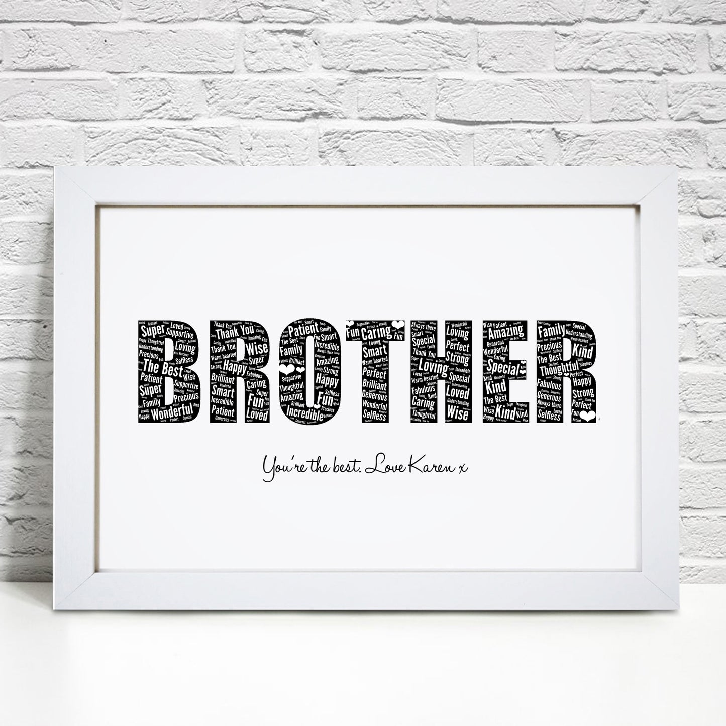 Personalised Brother Word Art Print