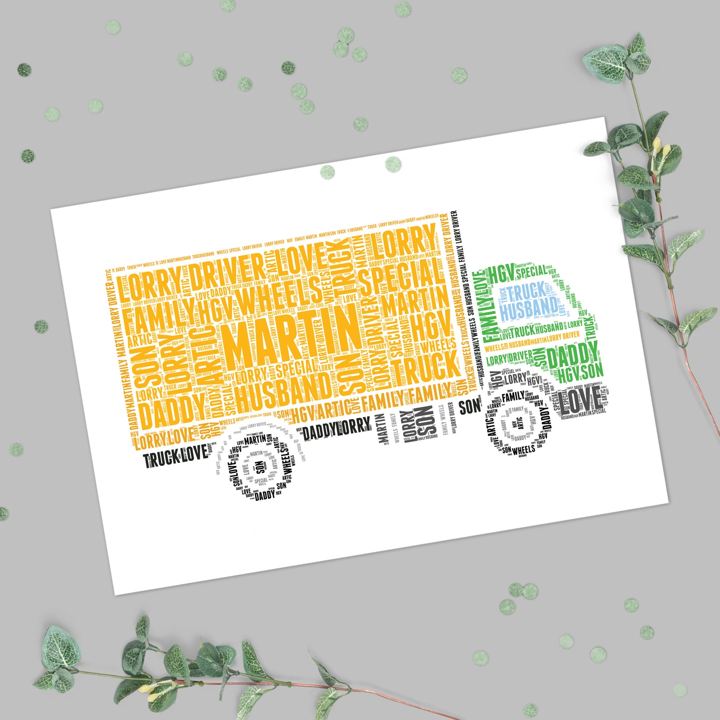 Personalised Lorry Print