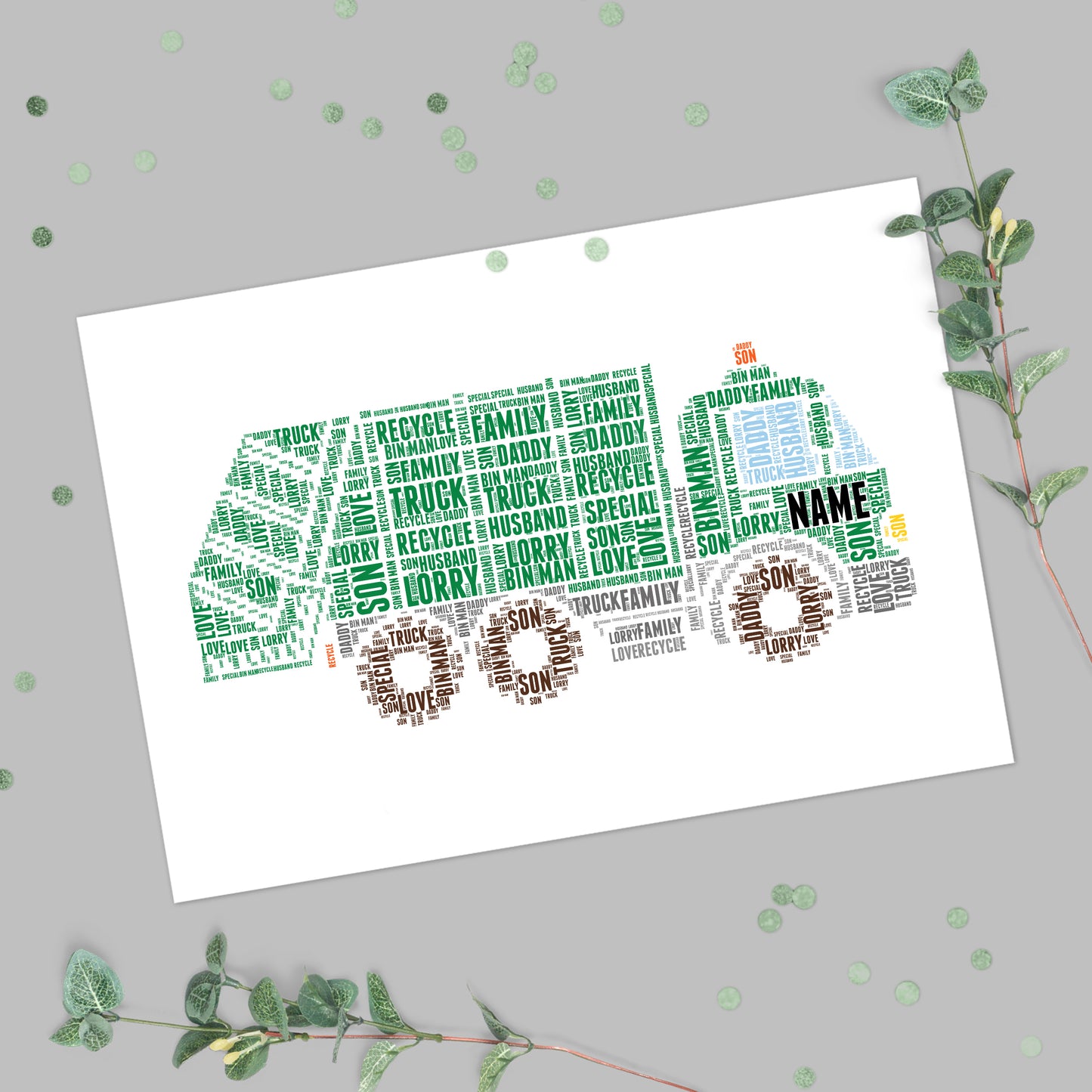 Personalised Bin Lorry Print