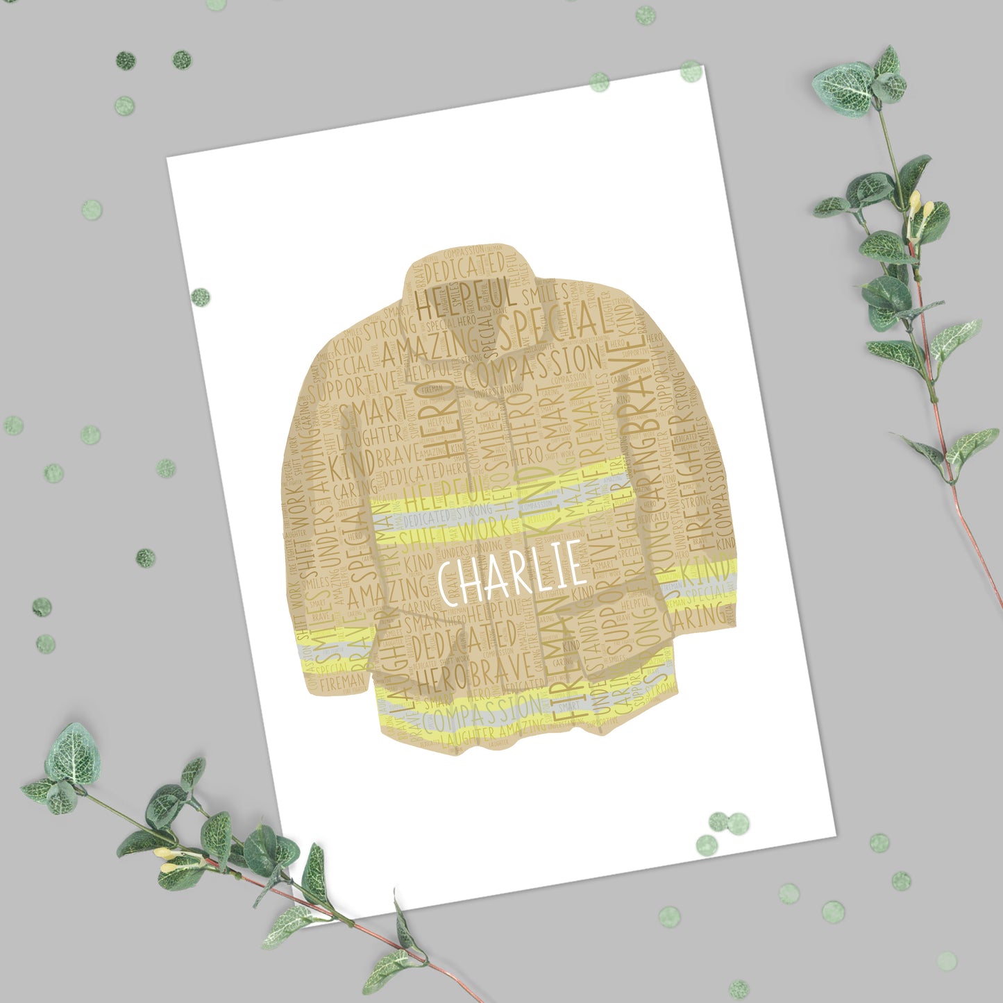Personalised Fire Fighter Uniform Print