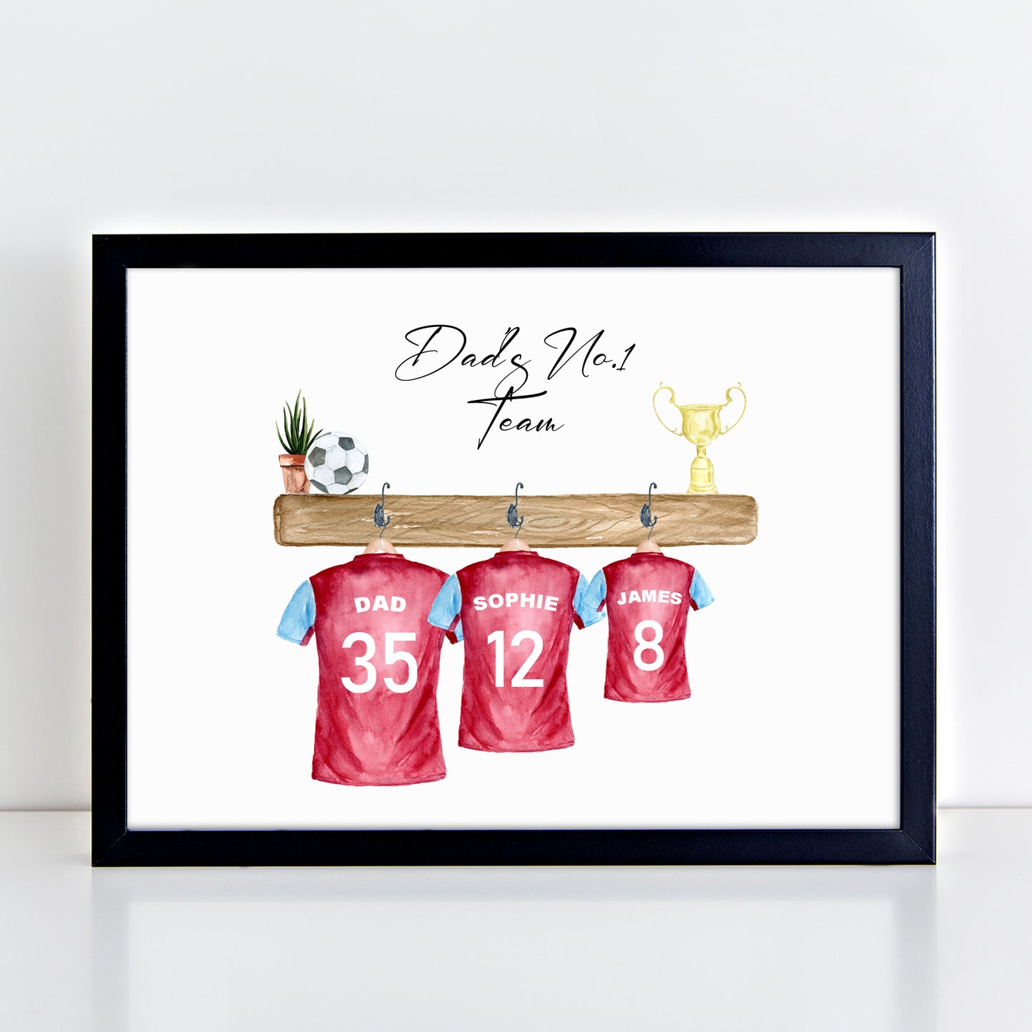 Personalised Family Football Shirt Print