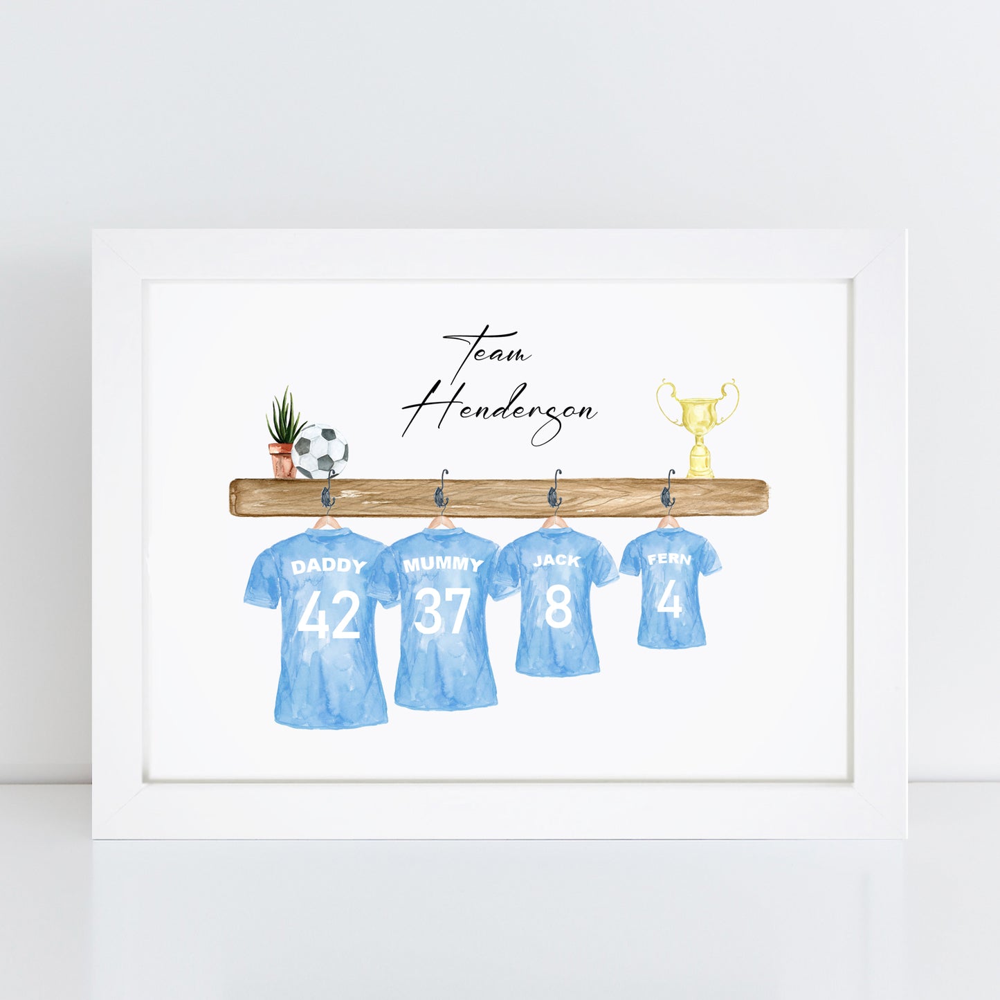 Personalised Family Football Shirt Print