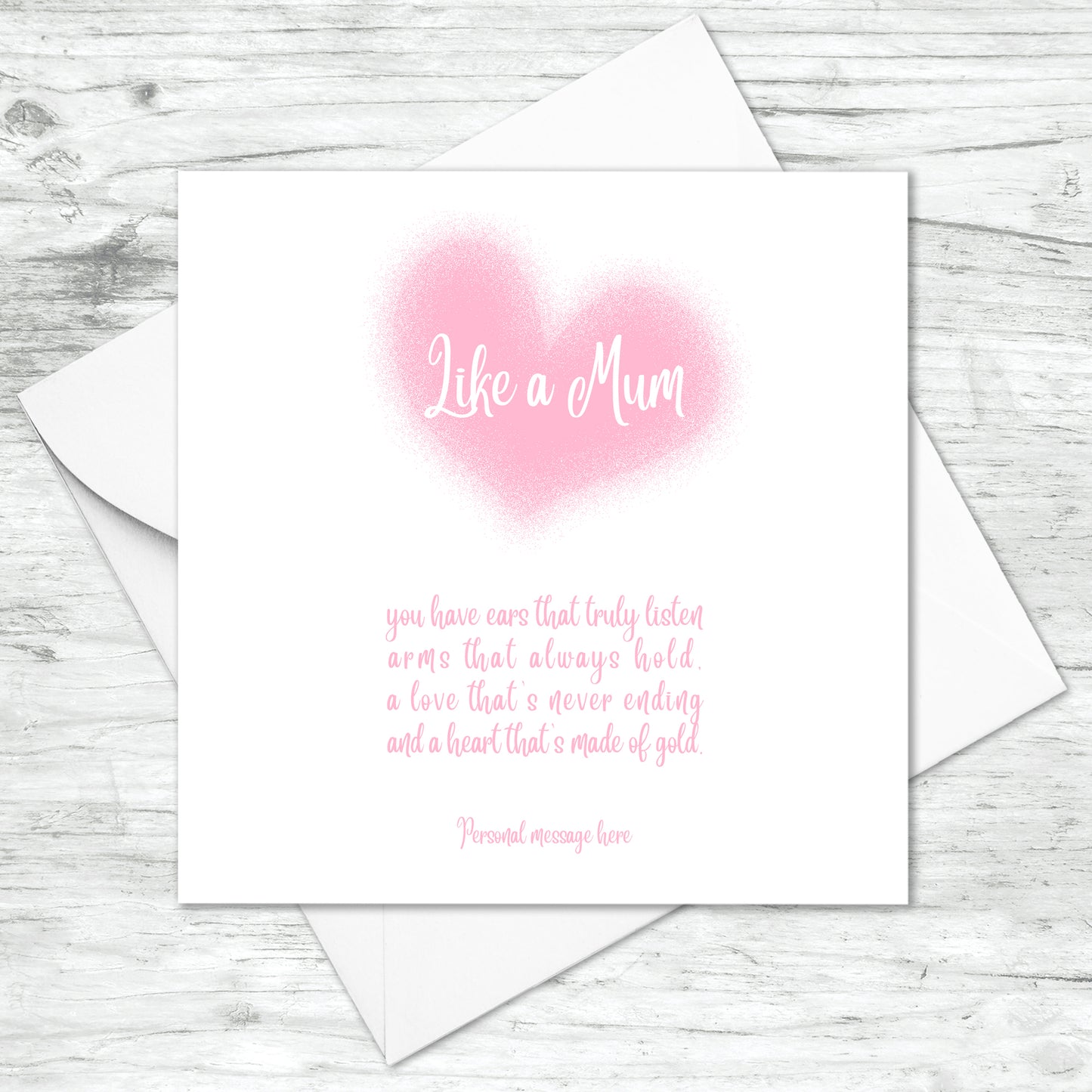 Personalised Like A Mum Mummy Heart Card