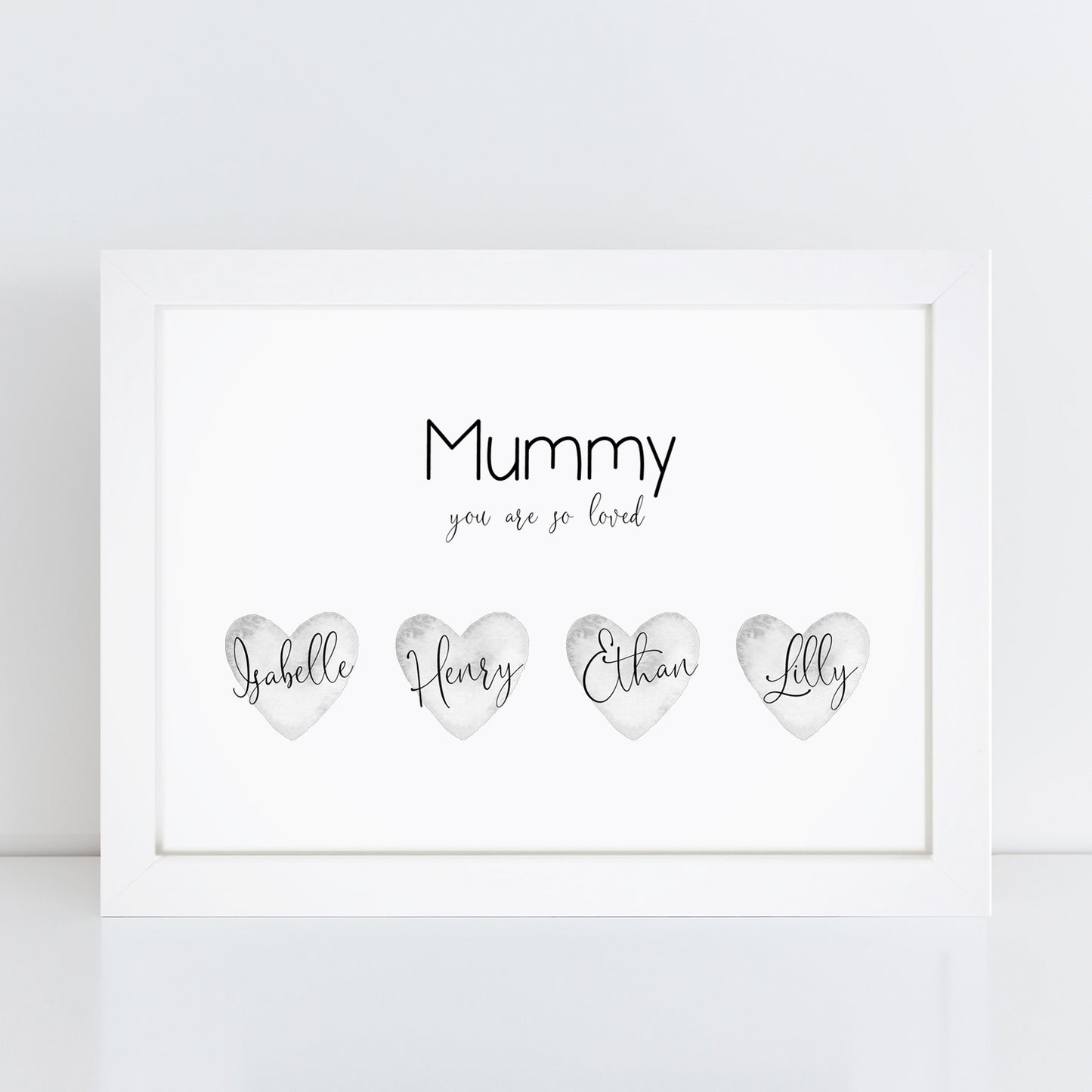 Personalised Mum Heart Print
