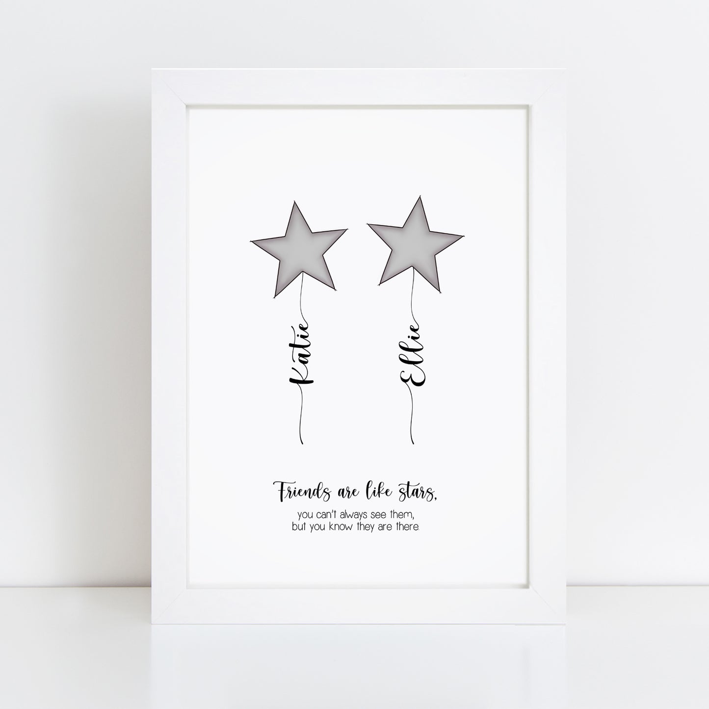 Personalised Friends Are Like Stars Print