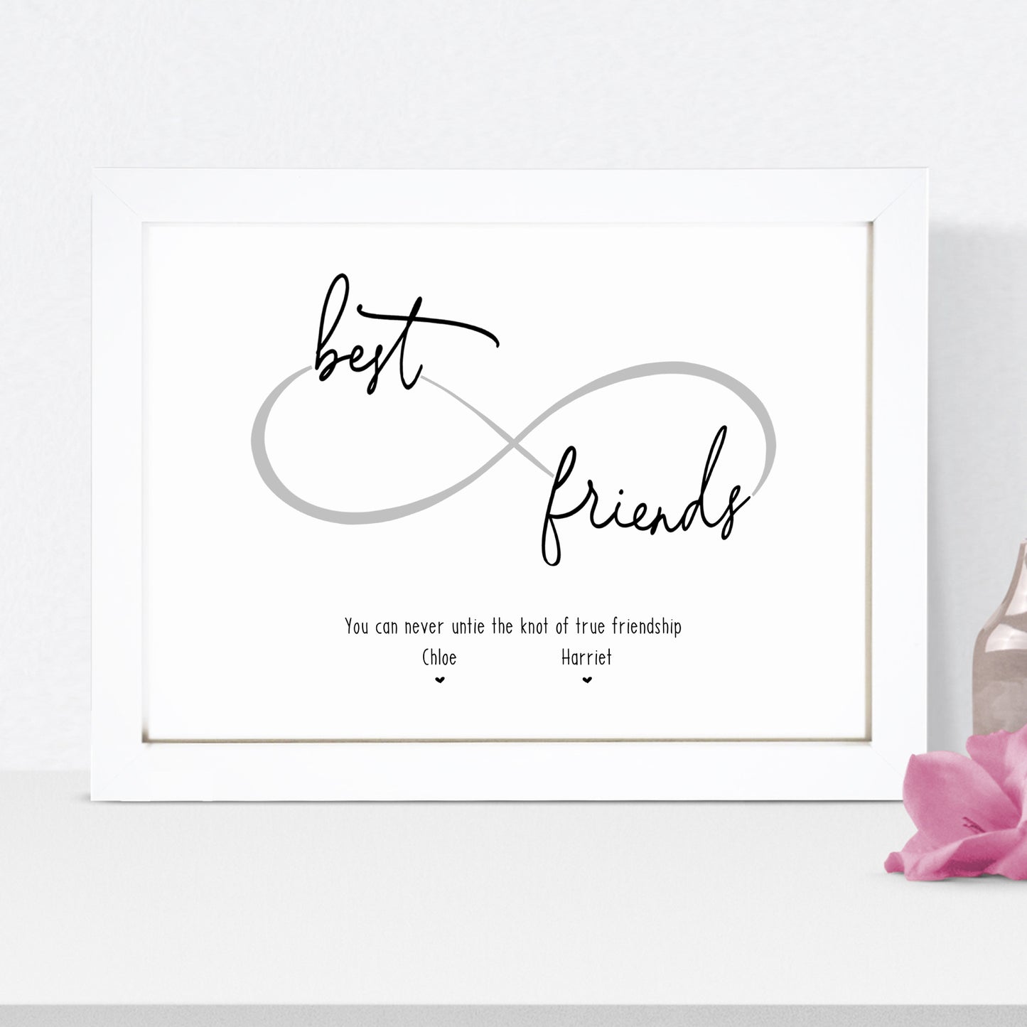Personalised Best Friends Infinity Print