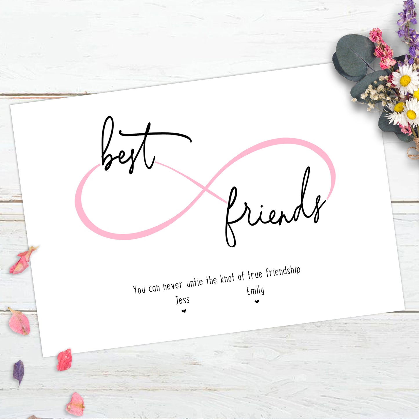 Personalised Best Friends Infinity Print