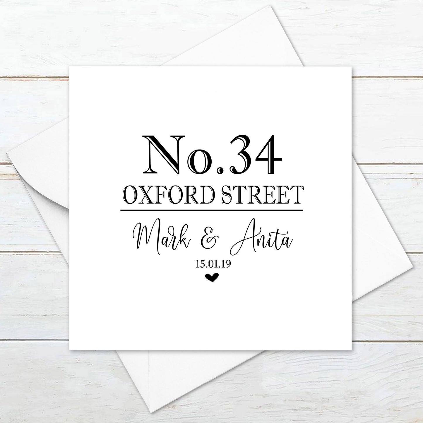 Personalised House Street Name Card