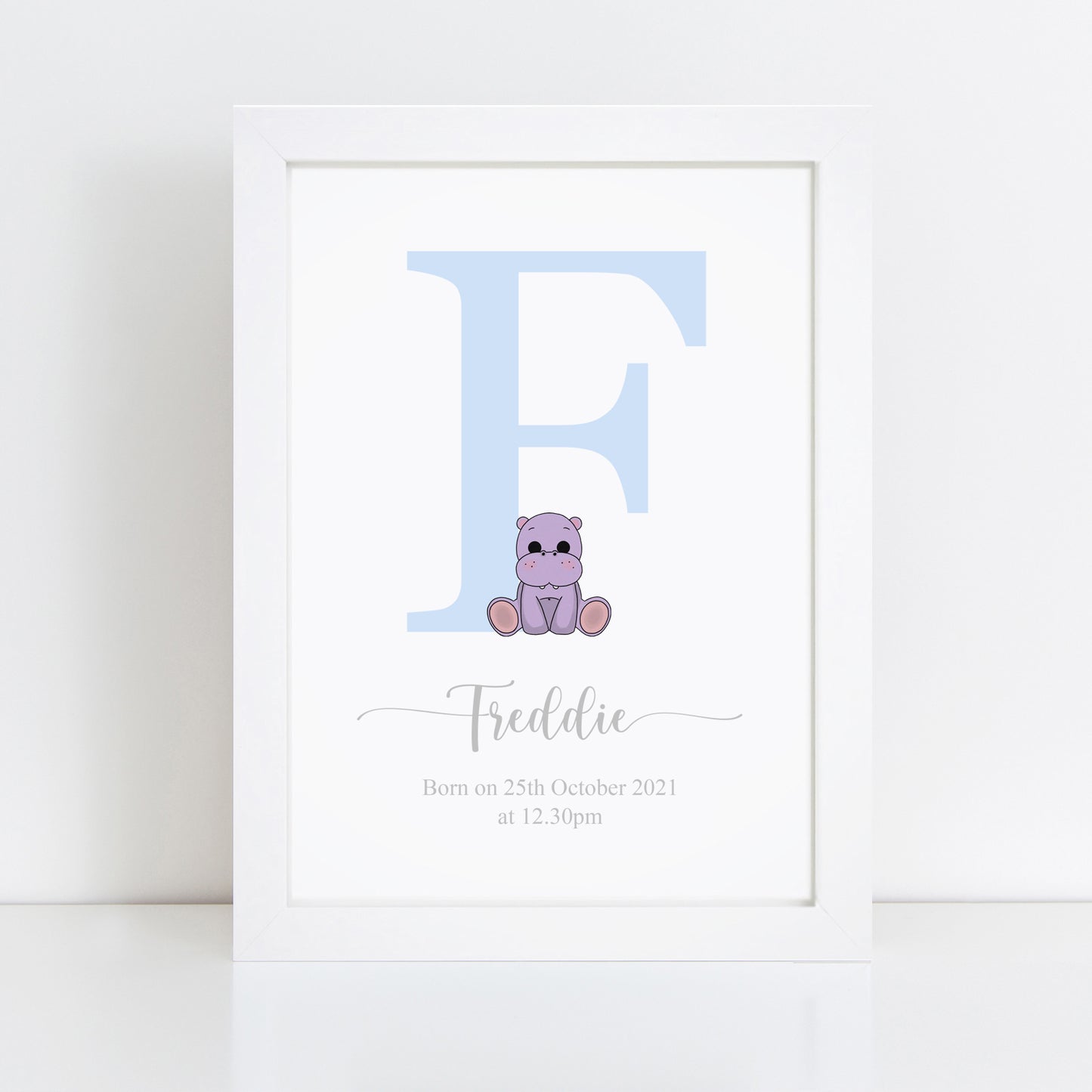 Personalised Safari Animal Initial Print