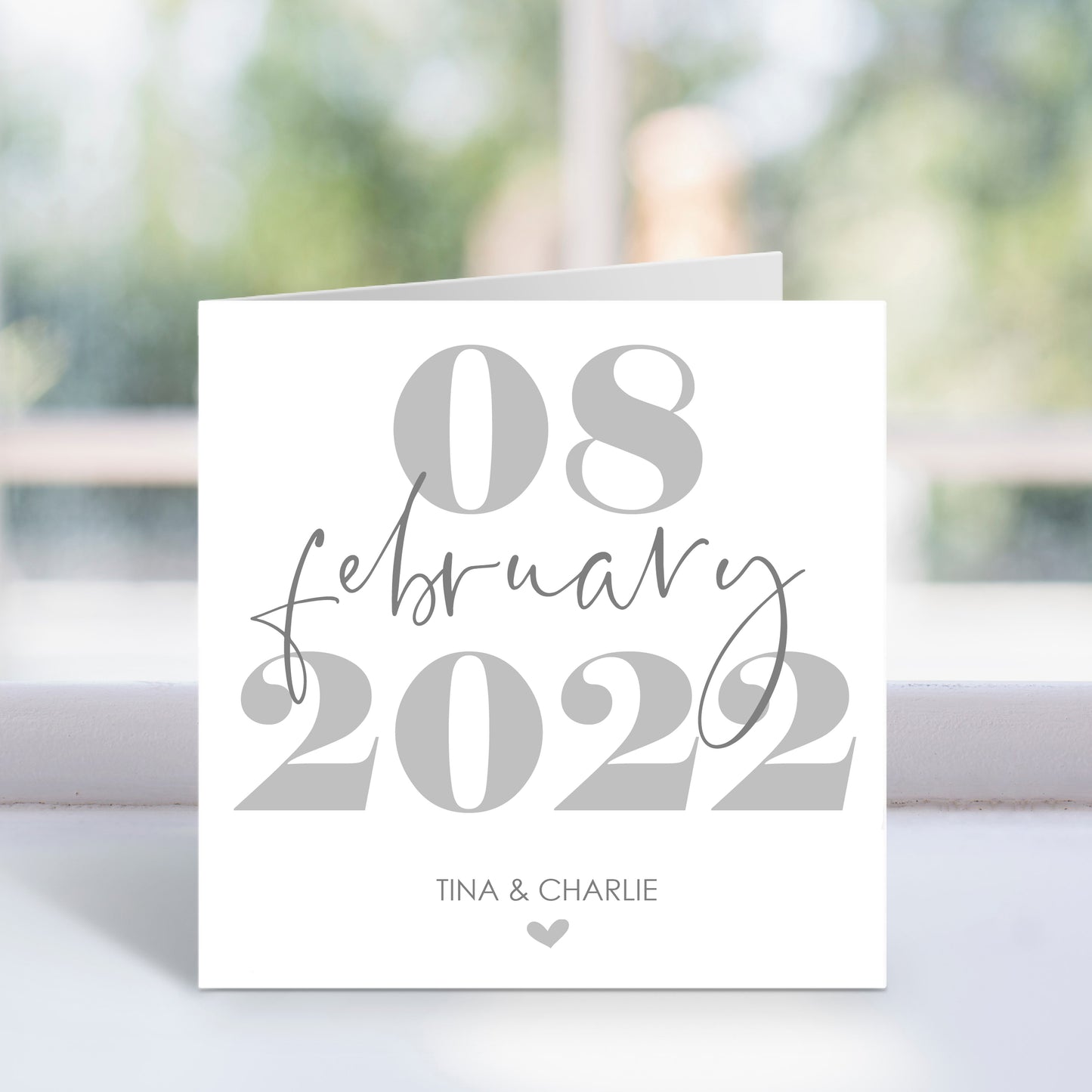 Personalised Wedding Date Card