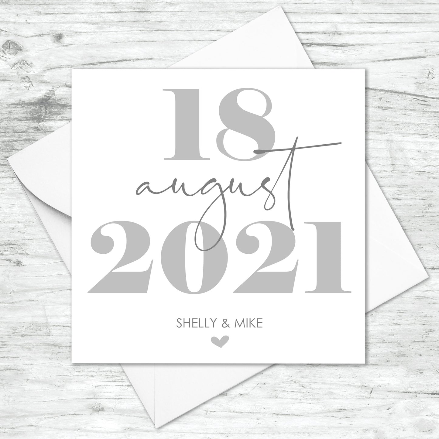Personalised Wedding Date Card