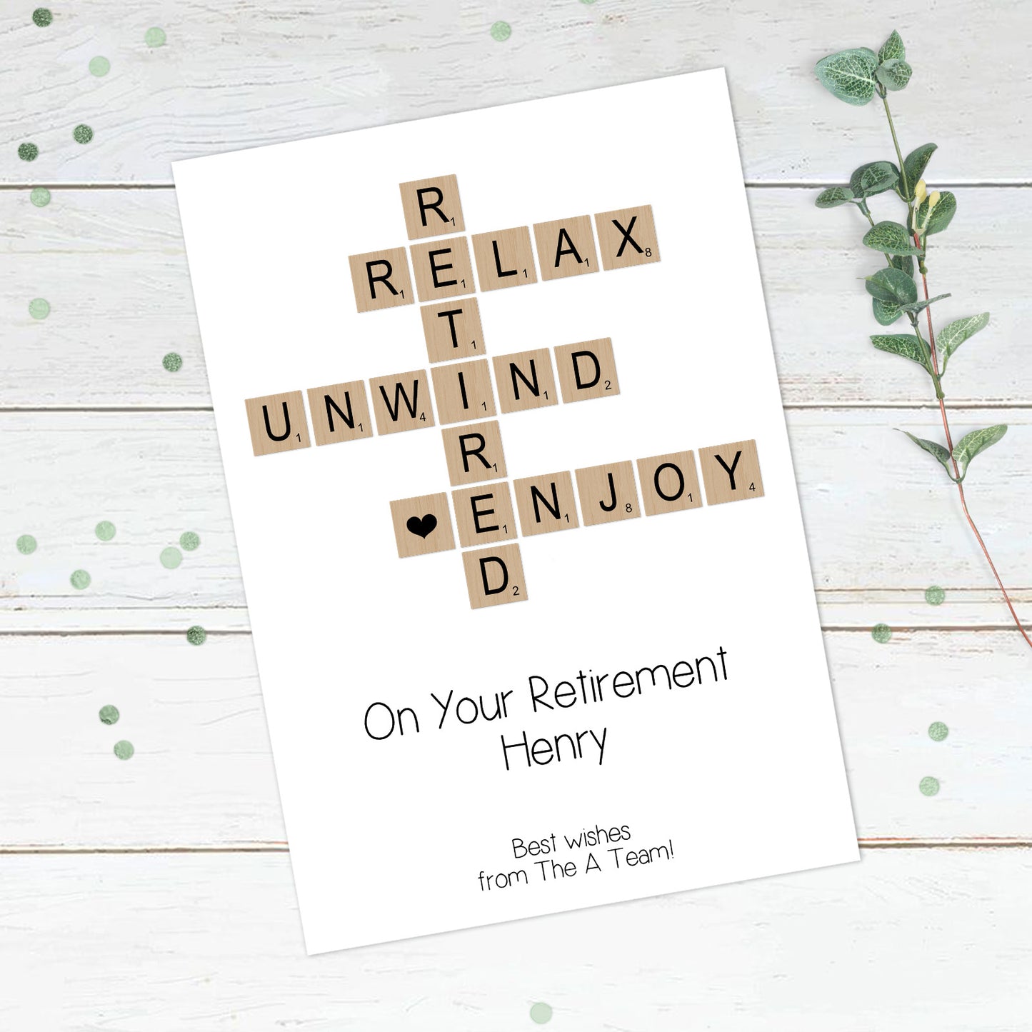 Personalised Scrabble Retired Print
