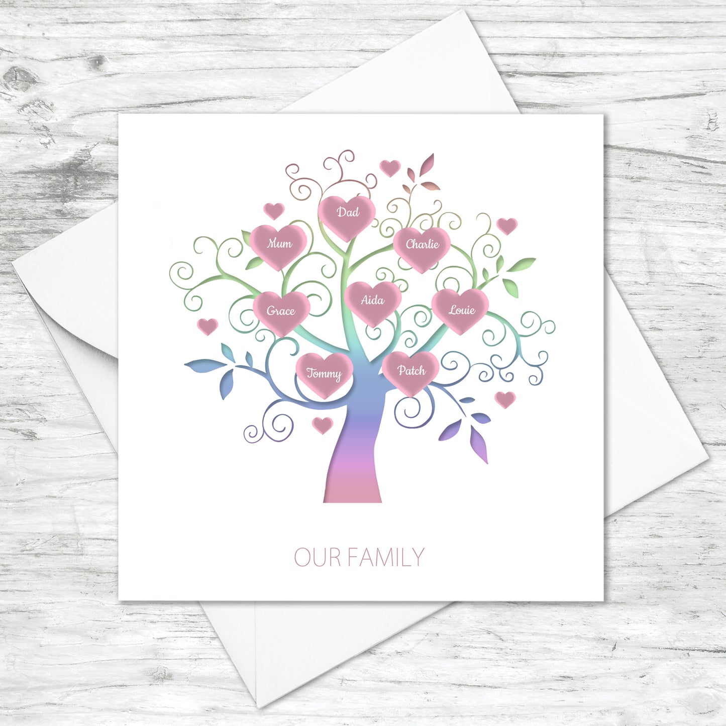 Personalised Family Tree Card