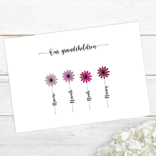 Personalised Family Flower Print