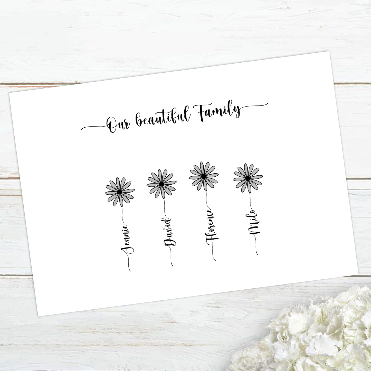 Personalised Family Flower Print