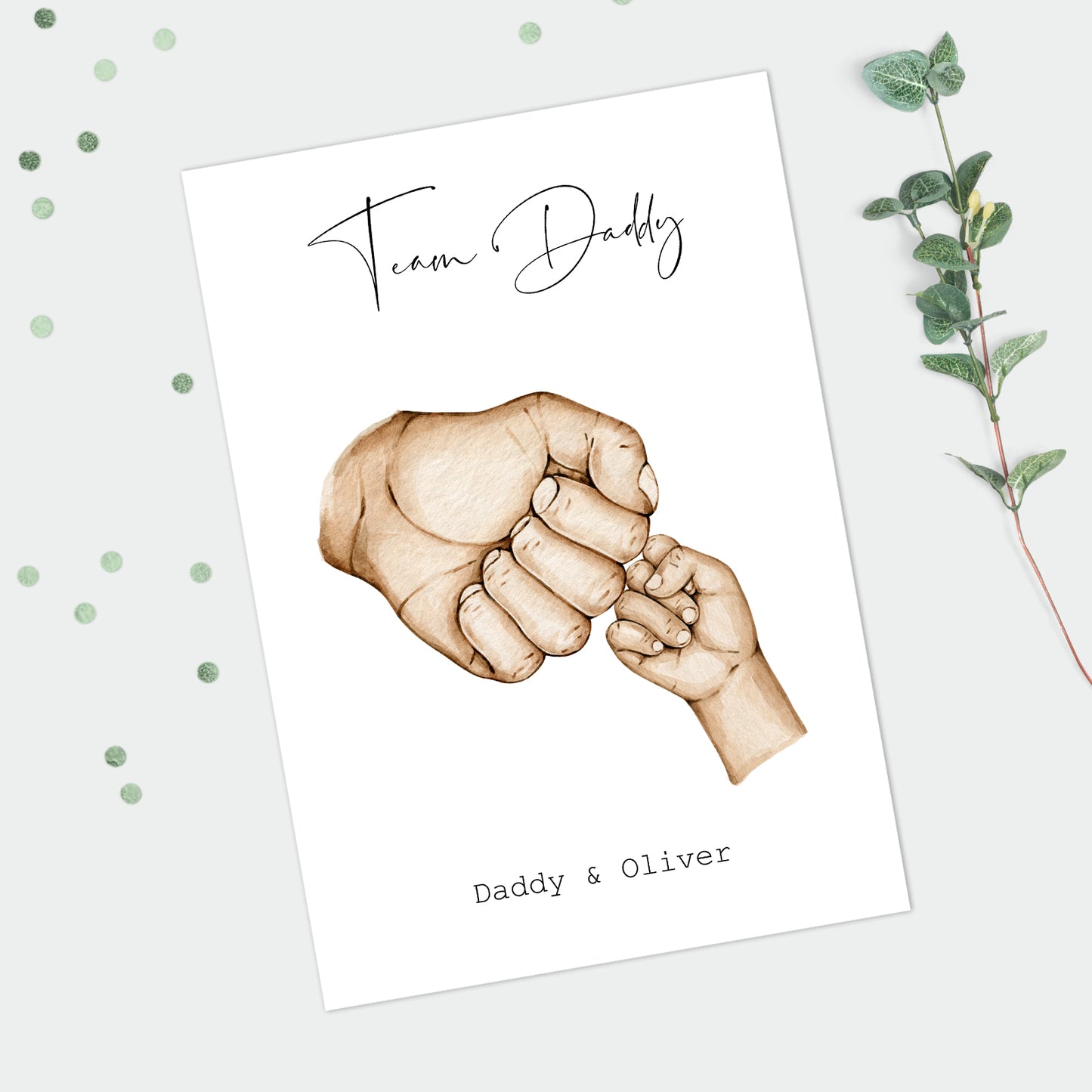 Personalised Father & Child Hand Print