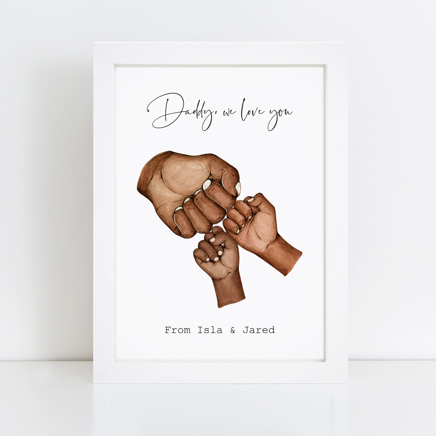 Personalised Father & Child Hand Print