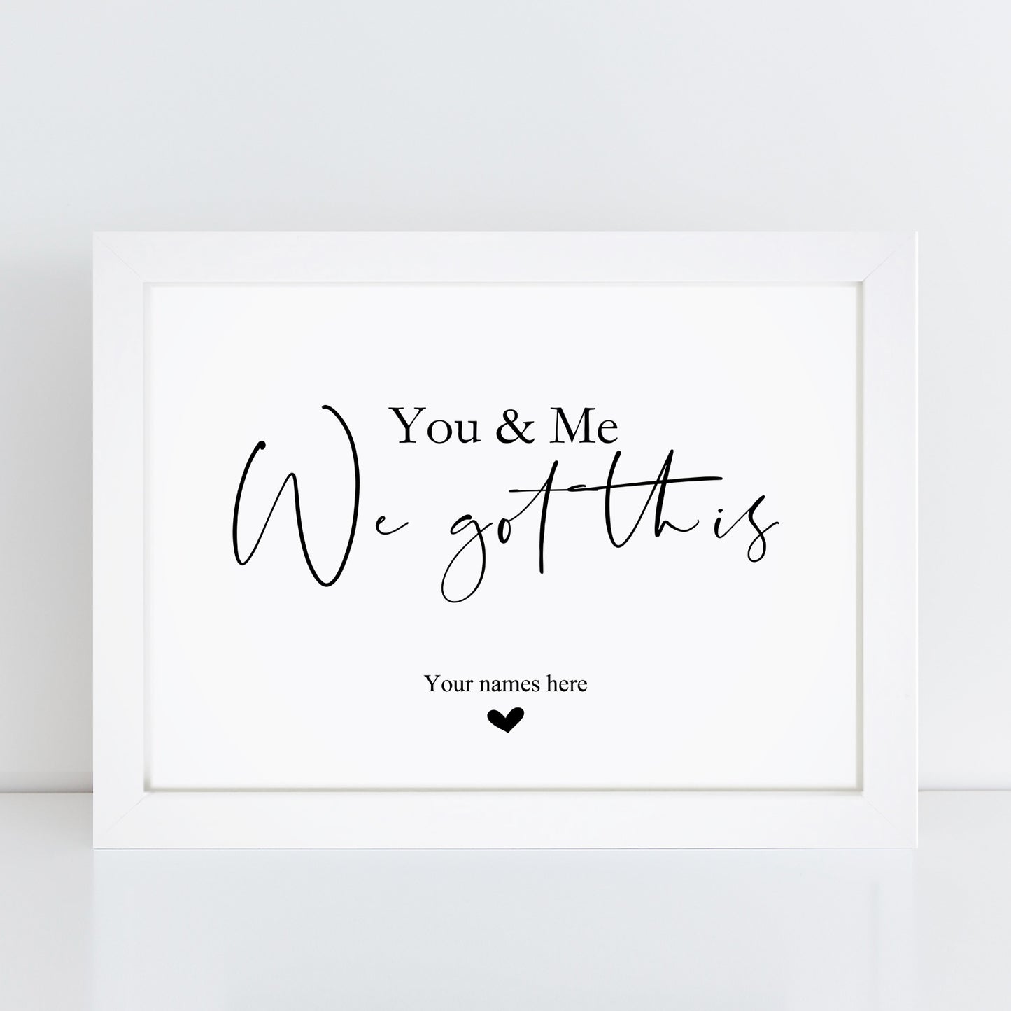 Personalised You & Me Print