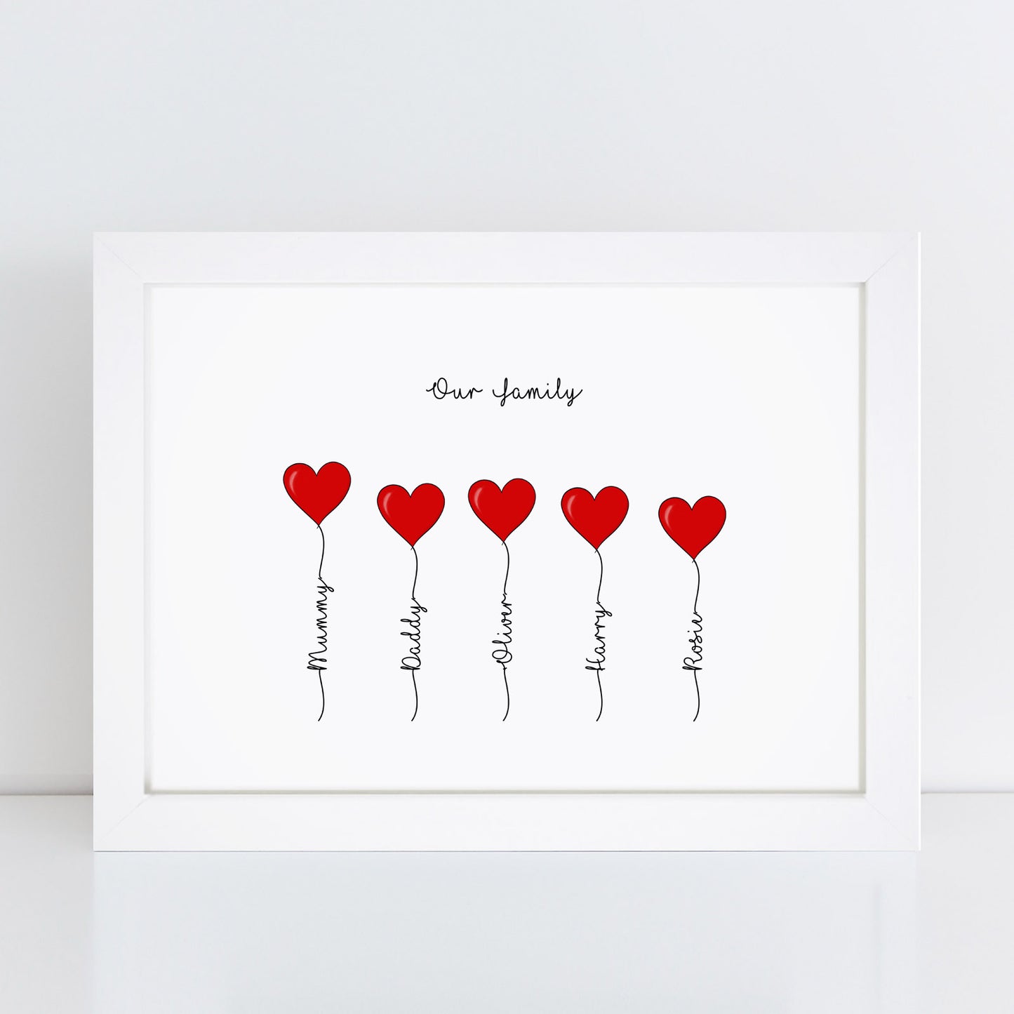 Personalised Family Heart Print
