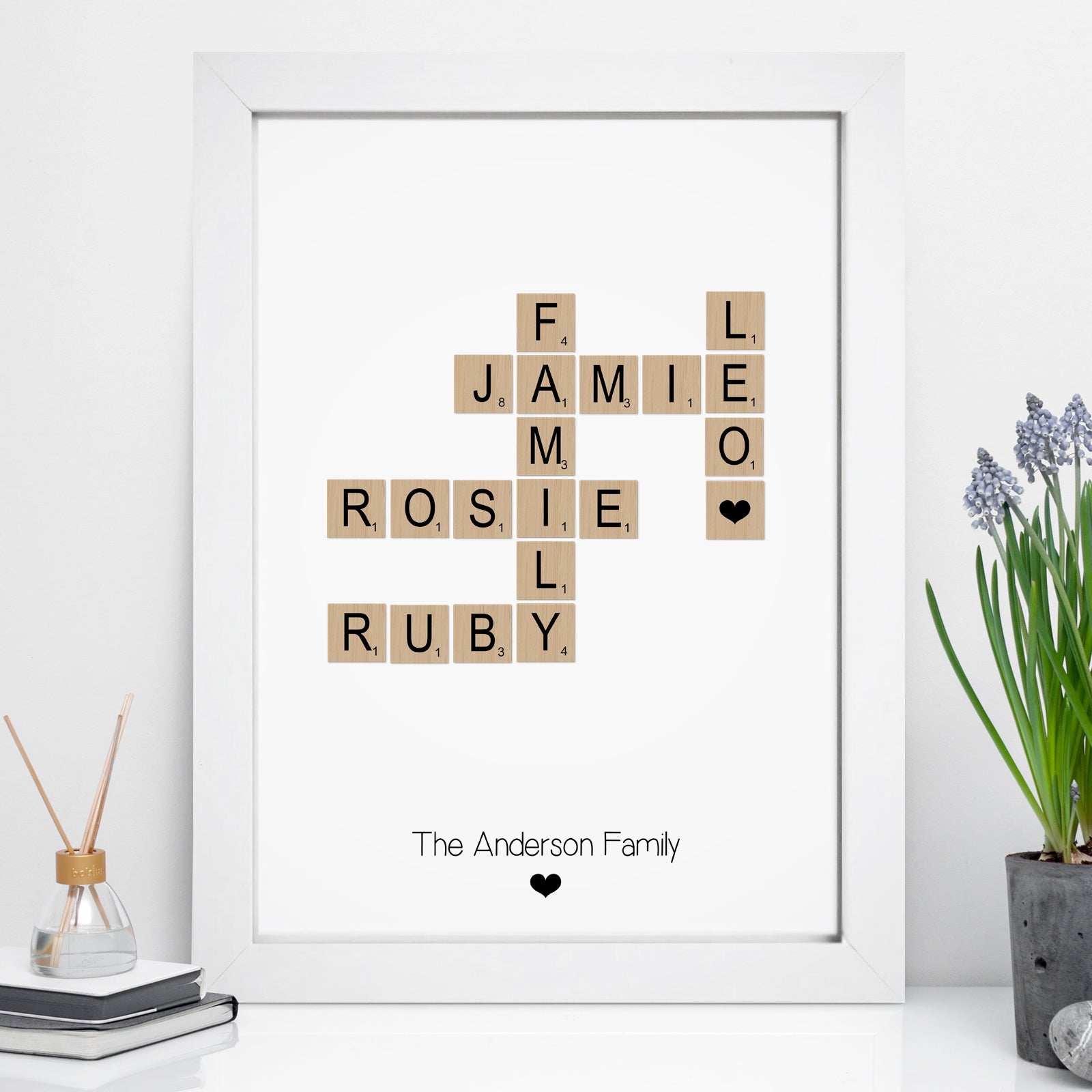 Personalised Scrabble Family Print – Violet Grace