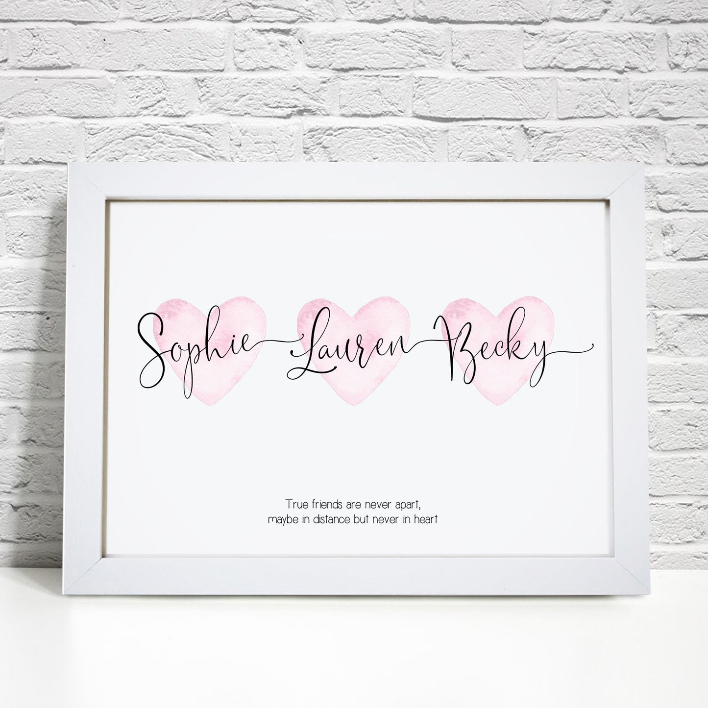 Personalised Friendship Heart Print