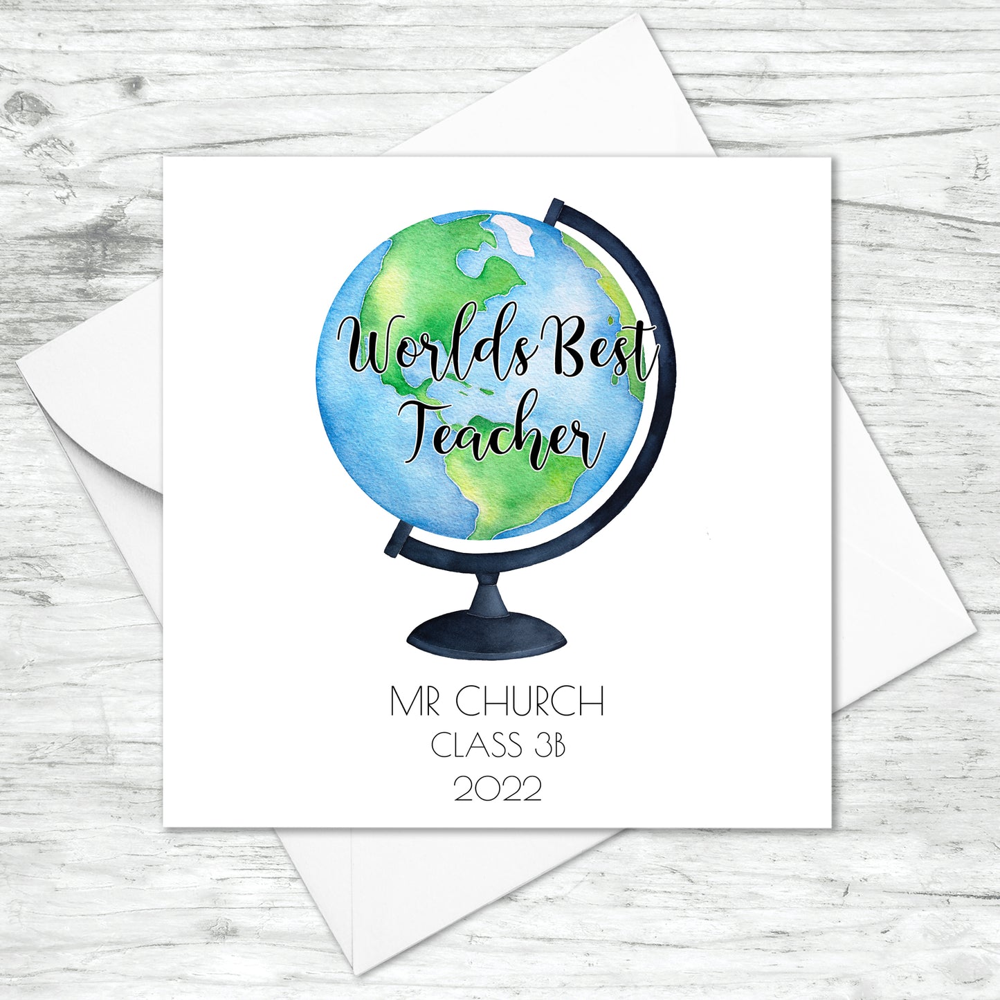 Personalised Worlds Best Teacher Card