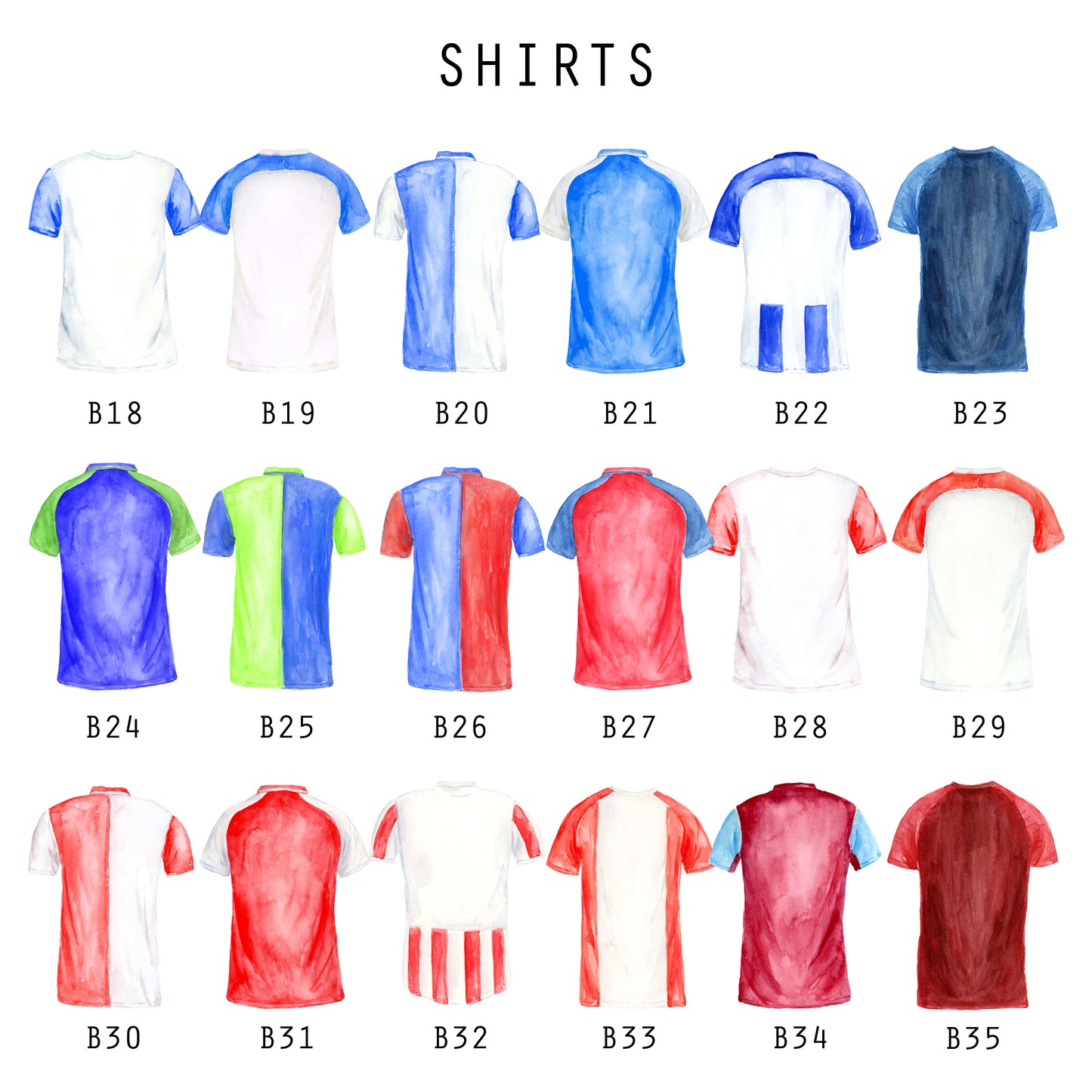 Personalised Family Football Shirt Print